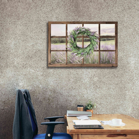 Image of 'Lavender Fields Window' by Lori Deiter, Canvas Wall Art,40 x 26