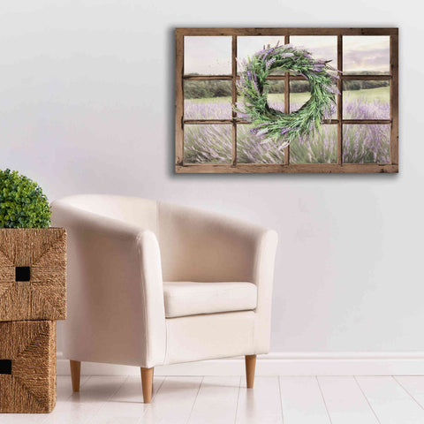 Image of 'Lavender Fields Window' by Lori Deiter, Canvas Wall Art,40 x 26