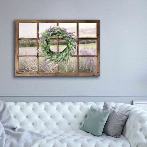 Image of 'Lavender Fields Window' by Lori Deiter, Canvas Wall Art,60 x 40
