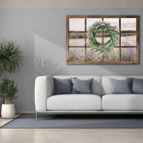 Image of 'Lavender Fields Window' by Lori Deiter, Canvas Wall Art,60 x 40