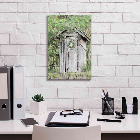 Image of 'Lavender Outhouse' by Lori Deiter, Canvas Wall Art,12 x 18