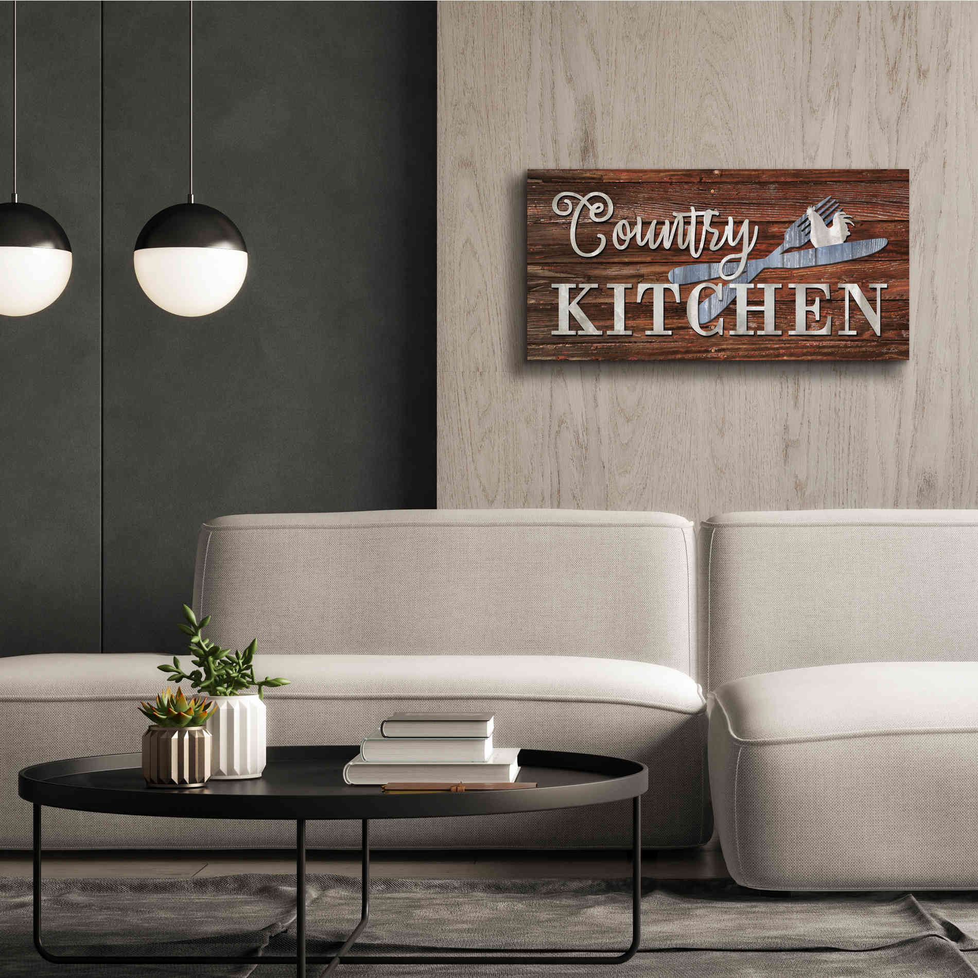 'Country Kitchen' by Lori Deiter, Canvas Wall Art,40 x 20