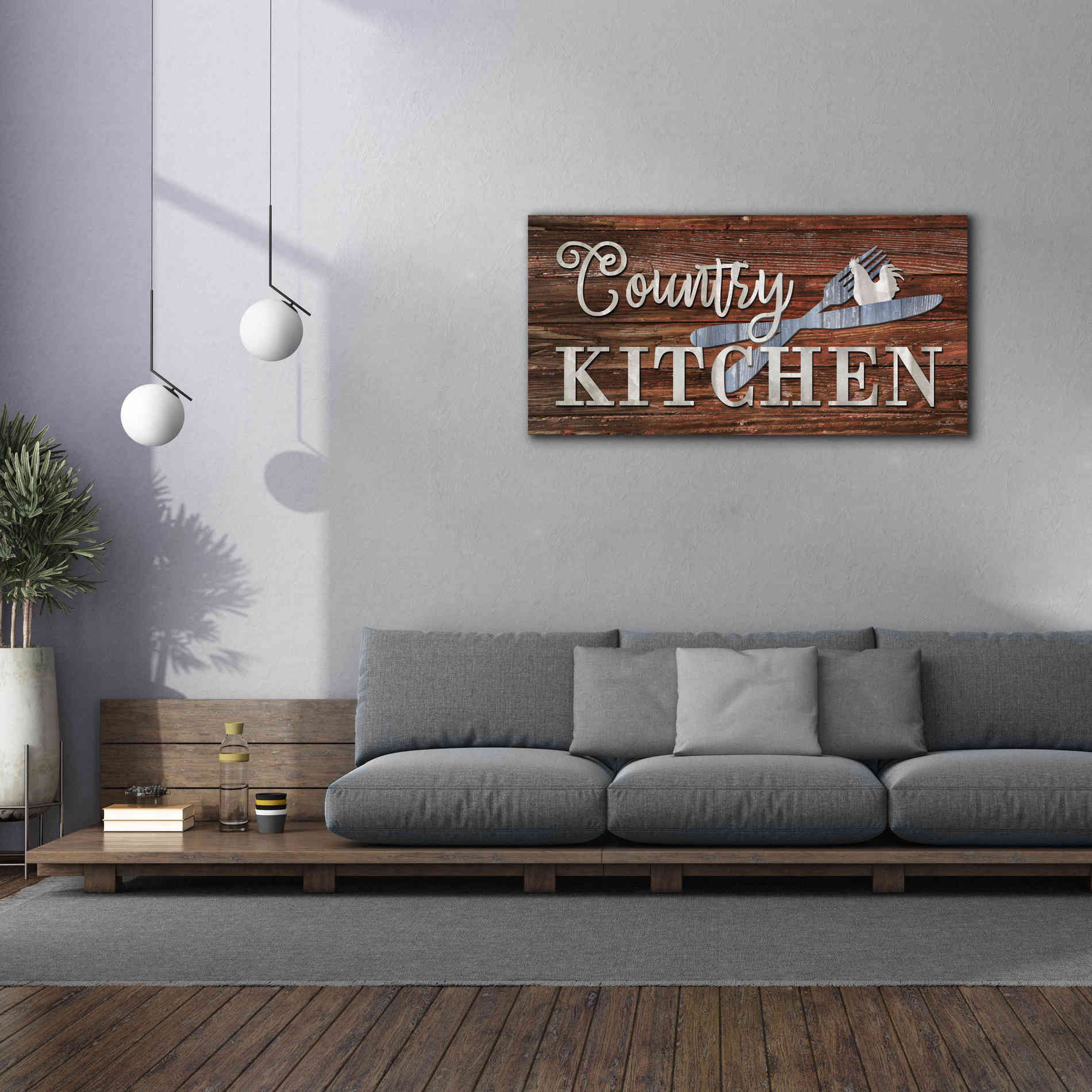 'Country Kitchen' by Lori Deiter, Canvas Wall Art,60 x 30