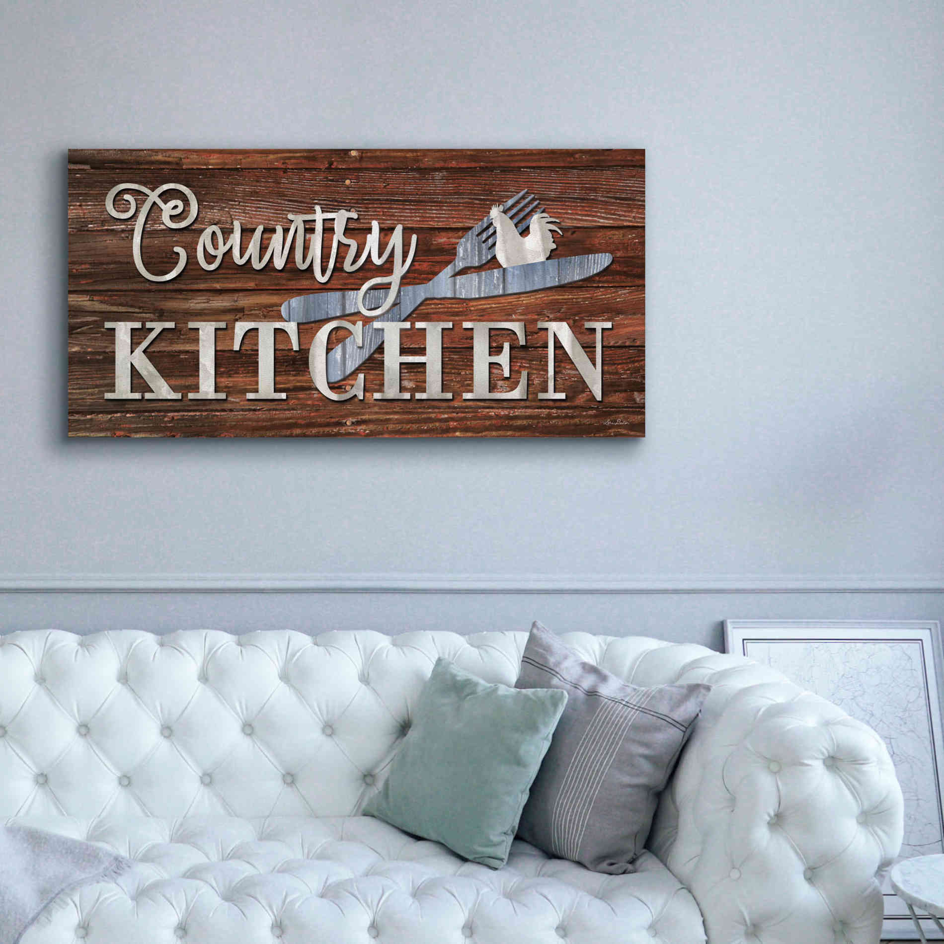 'Country Kitchen' by Lori Deiter, Canvas Wall Art,60 x 30
