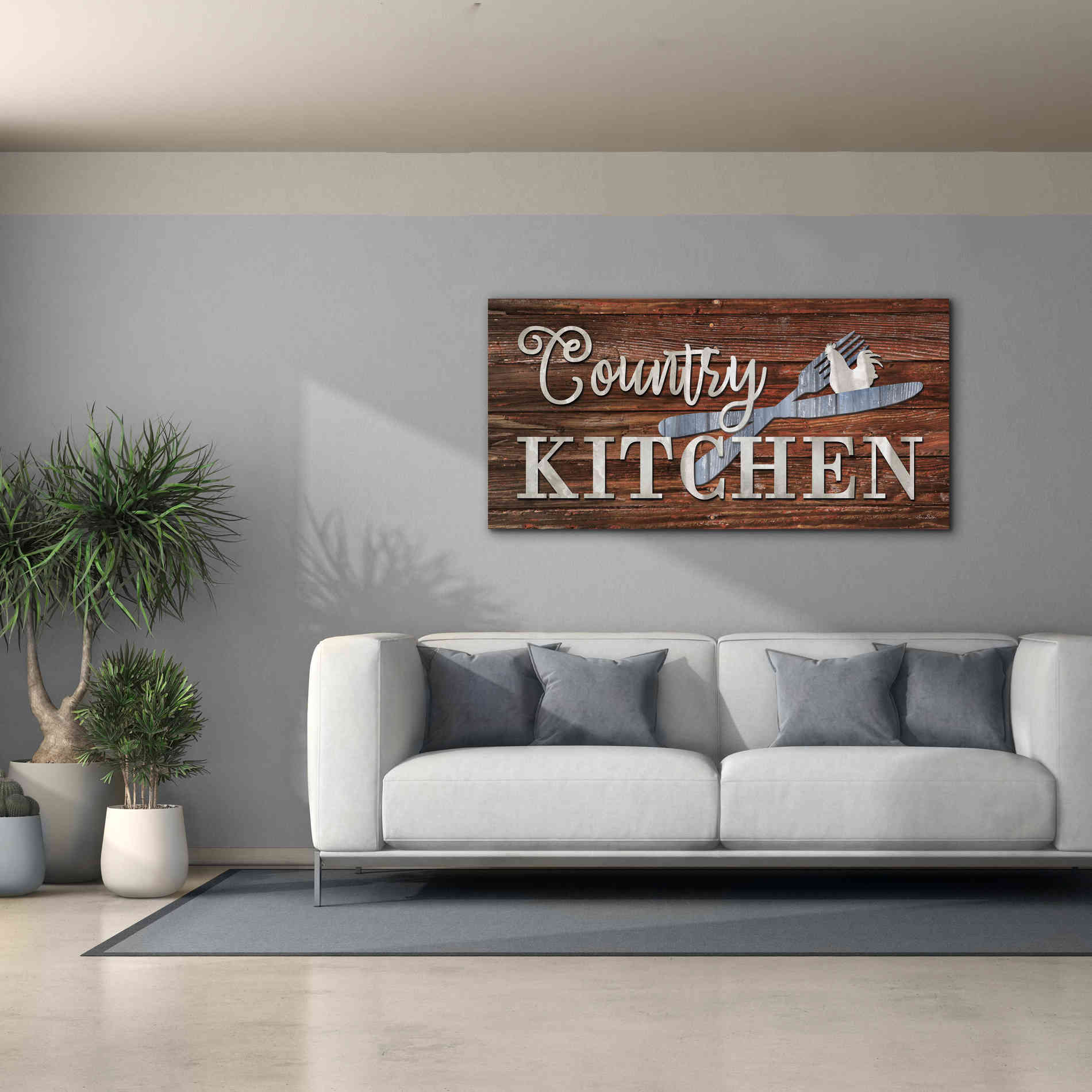 'Country Kitchen' by Lori Deiter, Canvas Wall Art,60 x 30