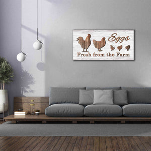 'Farm Fresh Eggs' by Lori Deiter, Canvas Wall Art,60 x 30