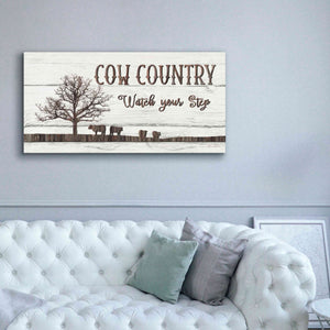 'Cow Country' by Lori Deiter, Canvas Wall Art,60 x 30