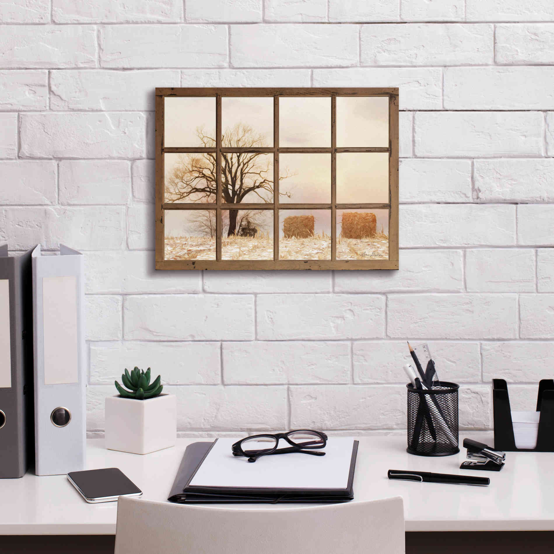 'View of Winter Fields' by Lori Deiter, Canvas Wall Art,16 x 12