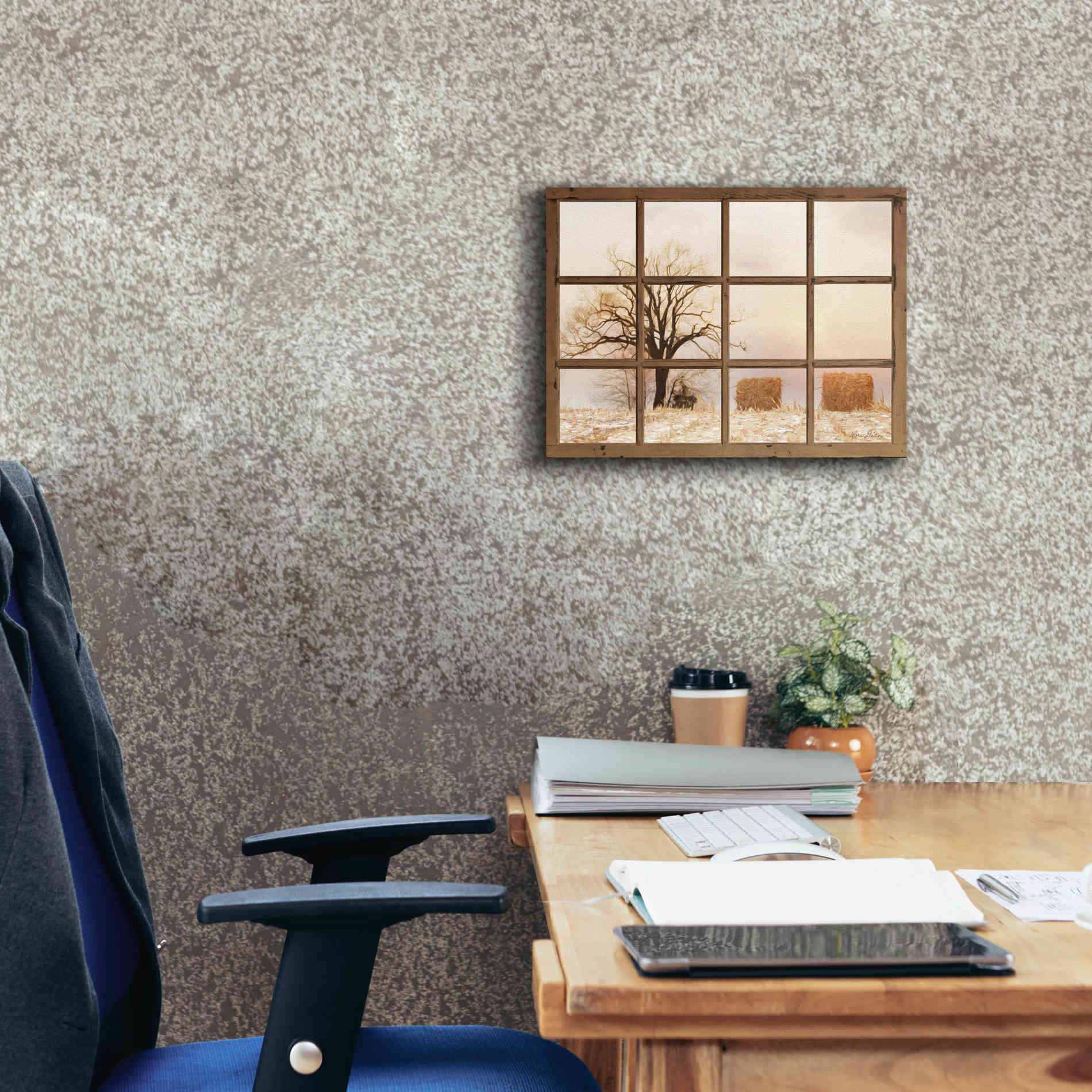 'View of Winter Fields' by Lori Deiter, Canvas Wall Art,16 x 12