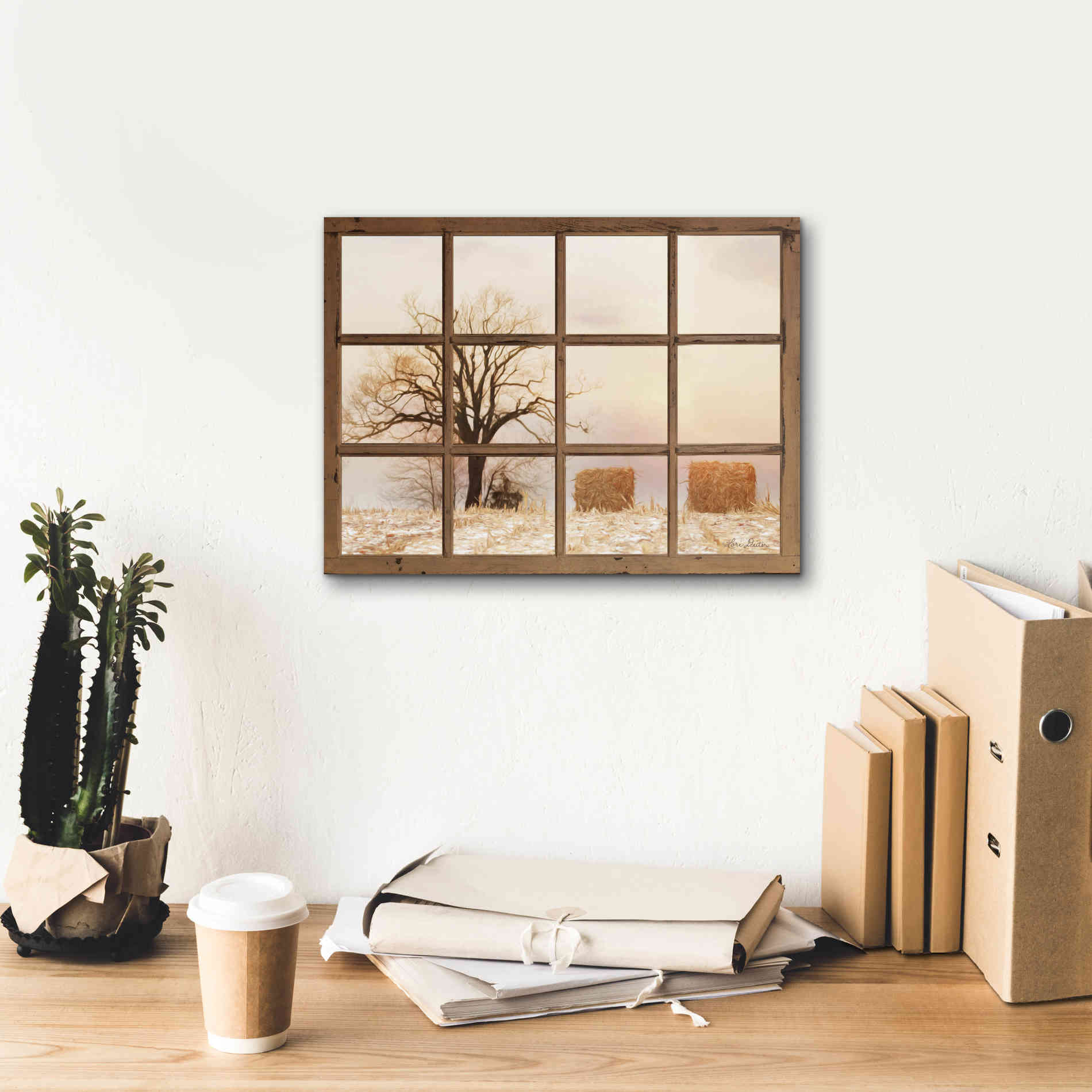 'View of Winter Fields' by Lori Deiter, Canvas Wall Art,16 x 12