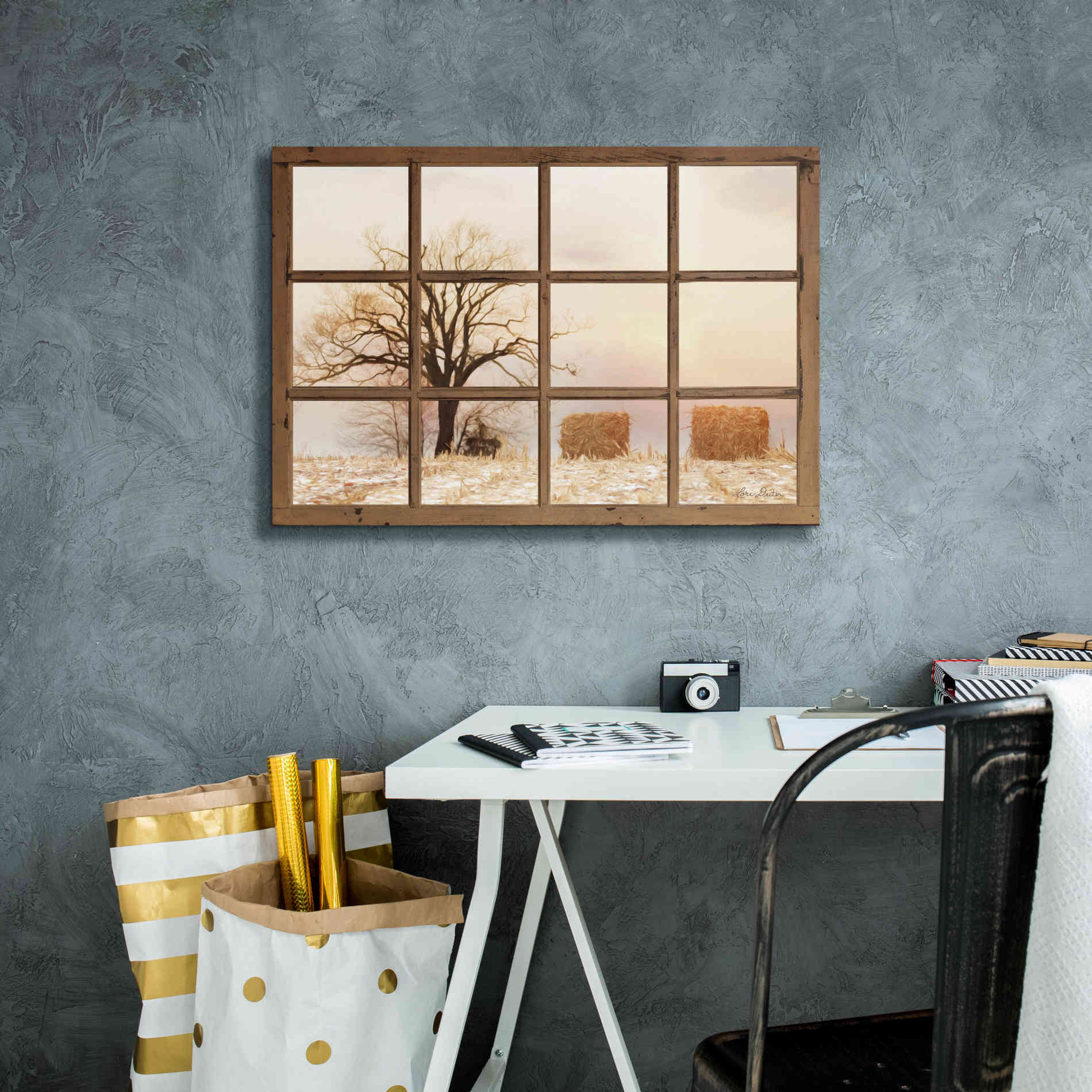 'View of Winter Fields' by Lori Deiter, Canvas Wall Art,26 x 18