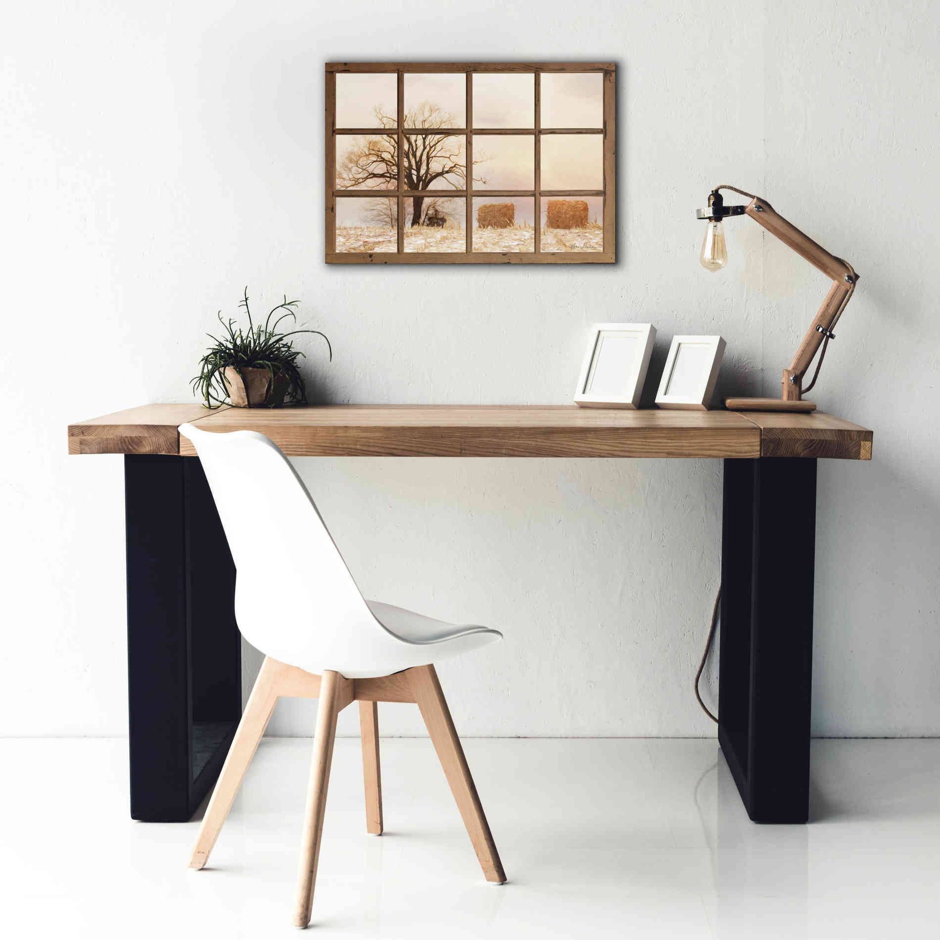 'View of Winter Fields' by Lori Deiter, Canvas Wall Art,26 x 18