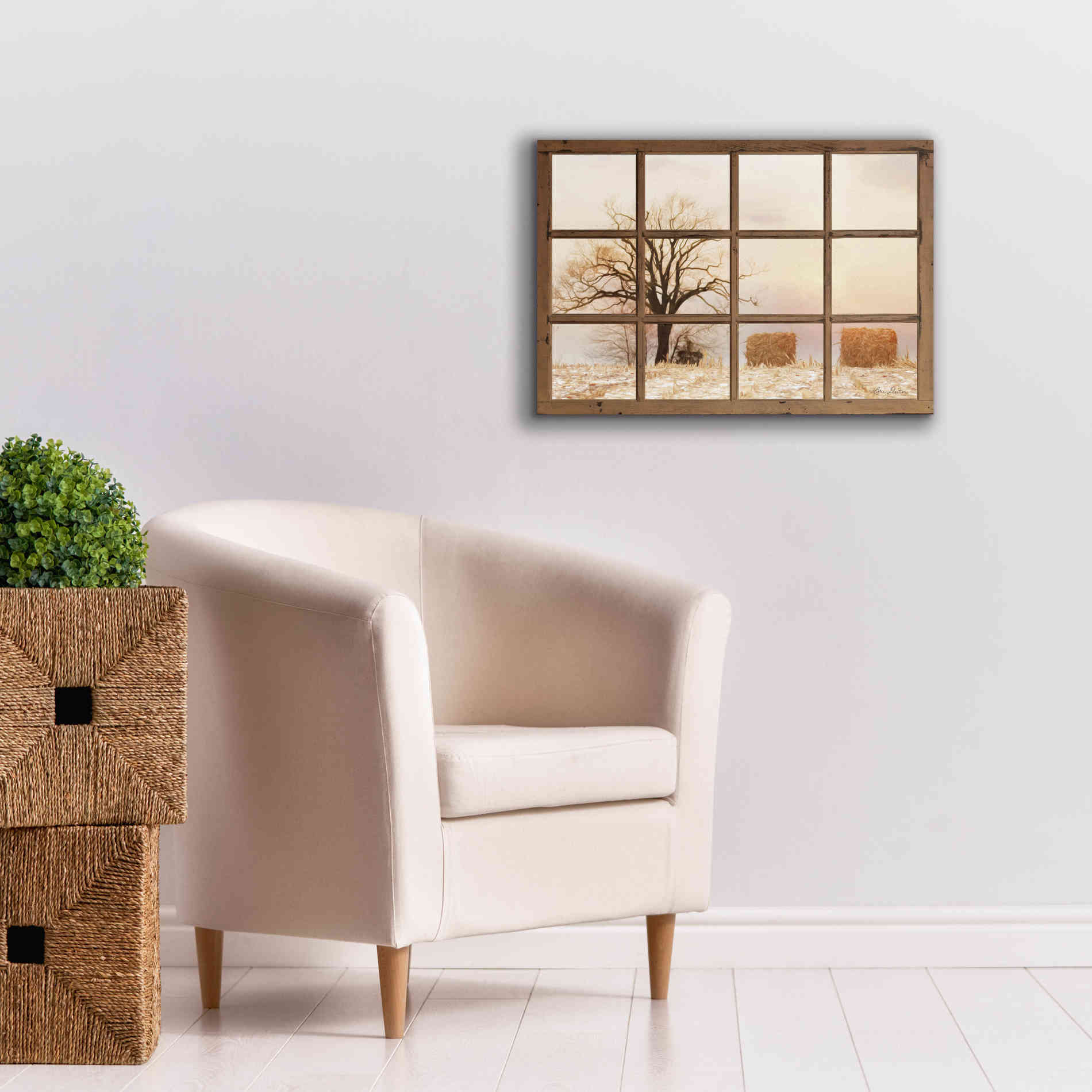 'View of Winter Fields' by Lori Deiter, Canvas Wall Art,26 x 18