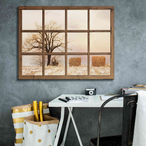 Image of 'View of Winter Fields' by Lori Deiter, Canvas Wall Art,34 x 26