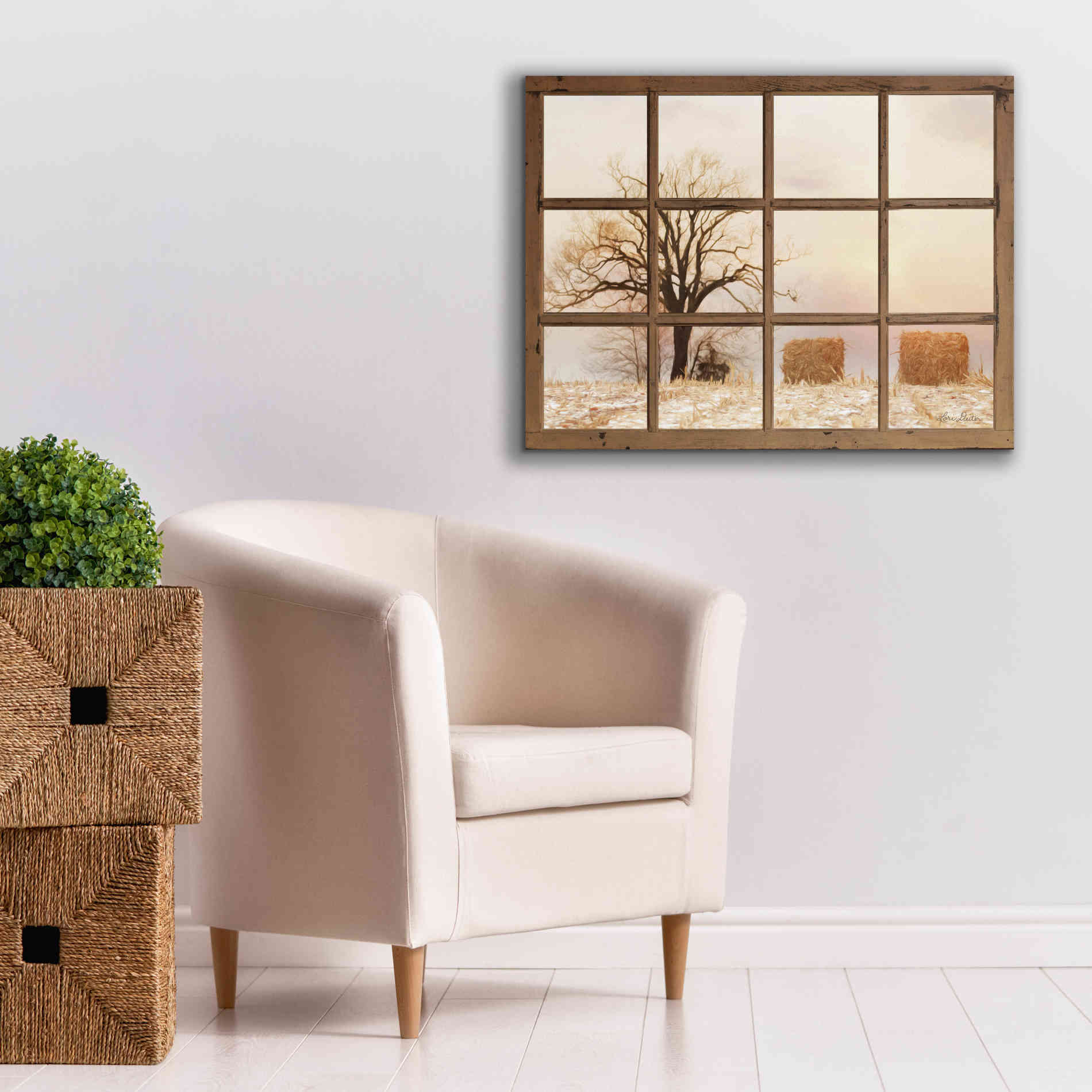 'View of Winter Fields' by Lori Deiter, Canvas Wall Art,34 x 26