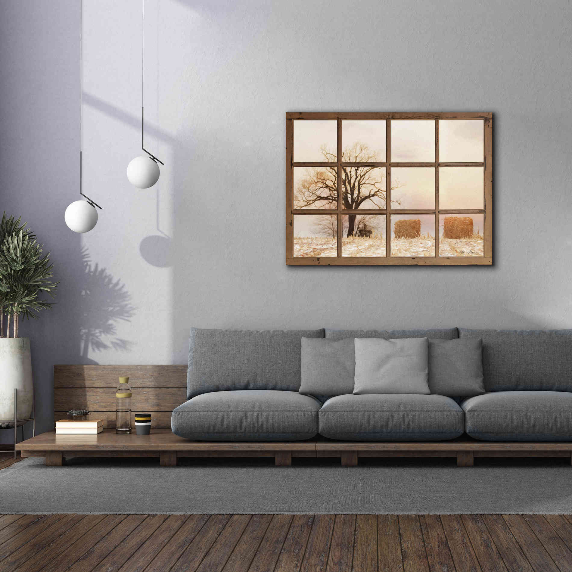 'View of Winter Fields' by Lori Deiter, Canvas Wall Art,54 x 40