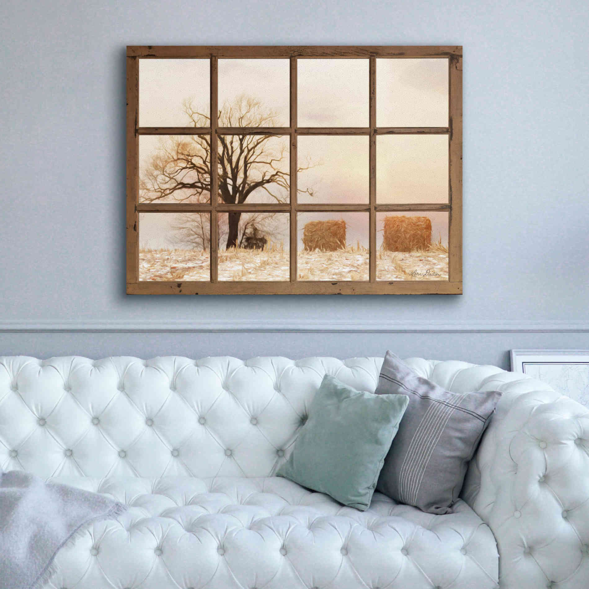 'View of Winter Fields' by Lori Deiter, Canvas Wall Art,54 x 40
