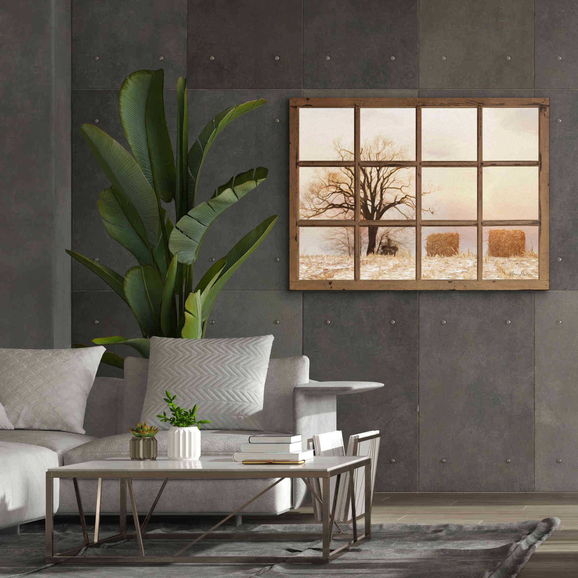 'View of Winter Fields' by Lori Deiter, Canvas Wall Art,54 x 40