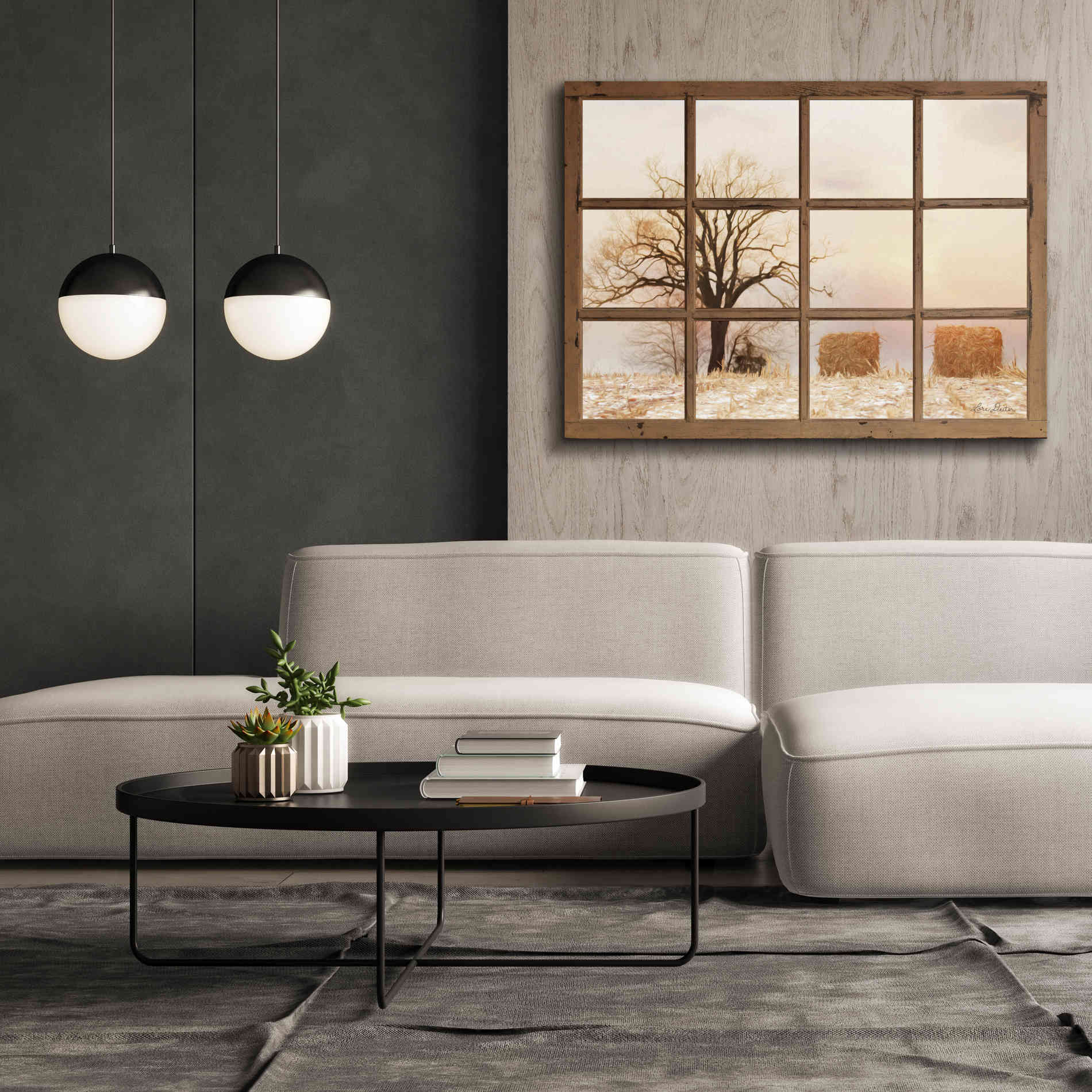 'View of Winter Fields' by Lori Deiter, Canvas Wall Art,54 x 40