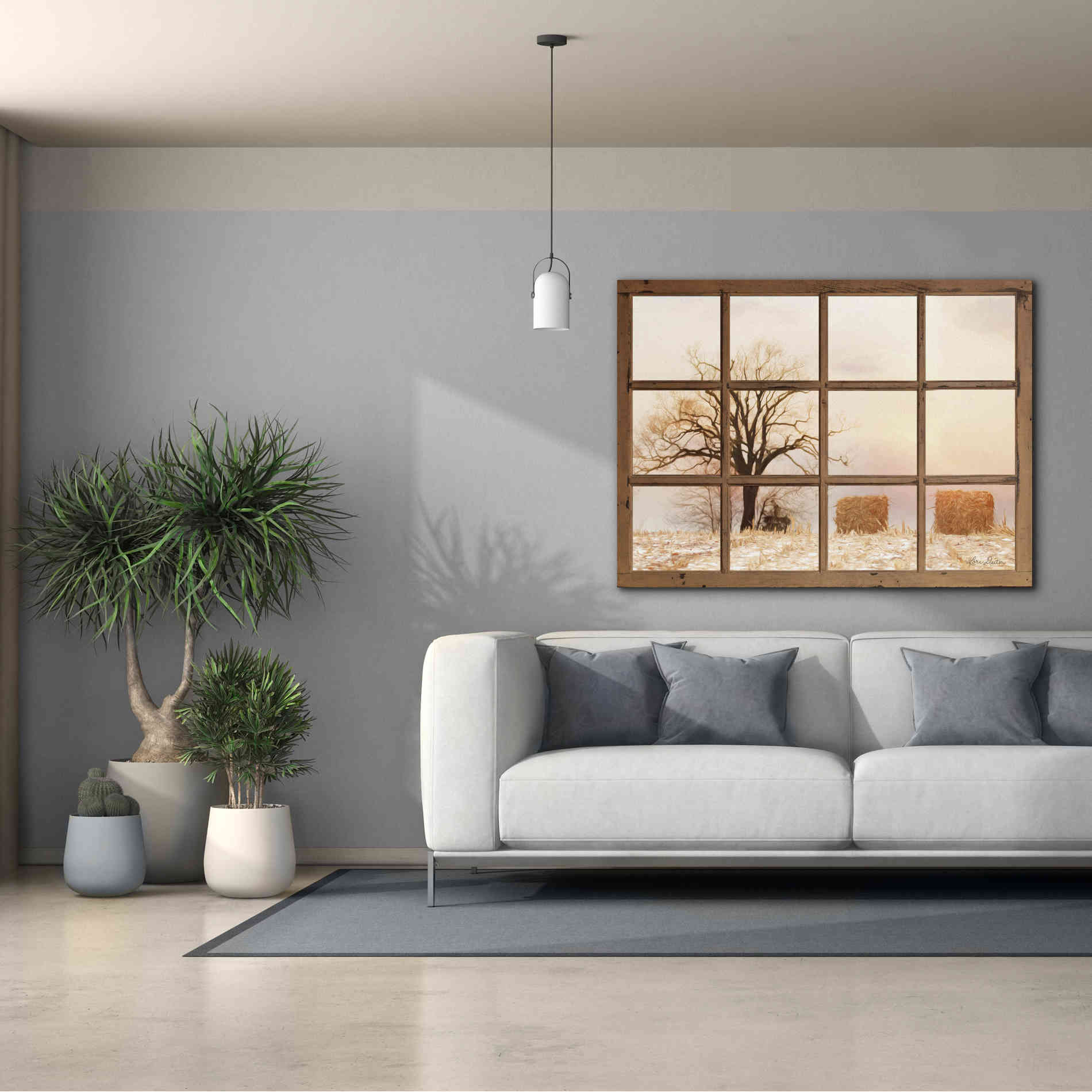 'View of Winter Fields' by Lori Deiter, Canvas Wall Art,54 x 40