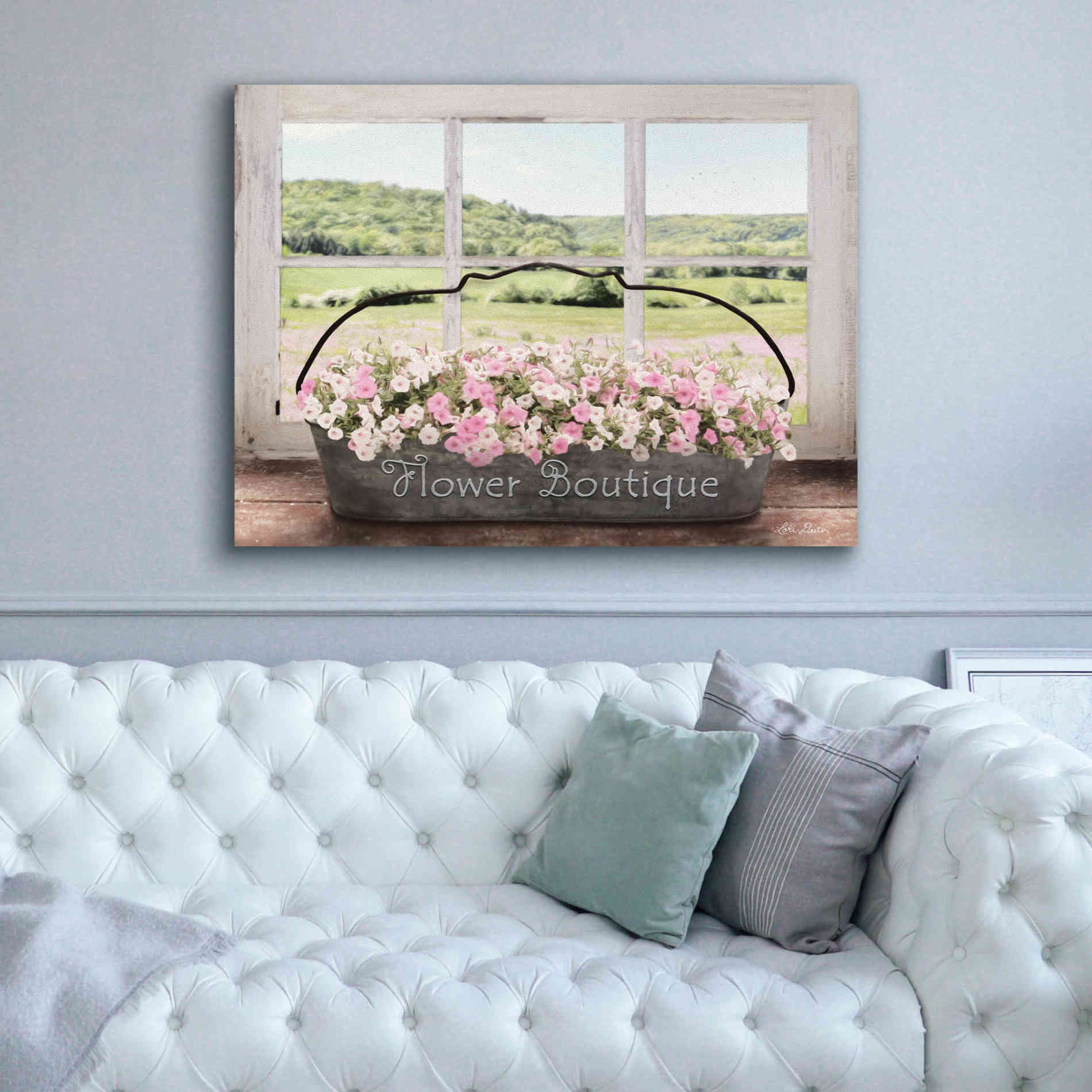 'Flower Boutique' by Lori Deiter, Canvas Wall Art,54 x 40