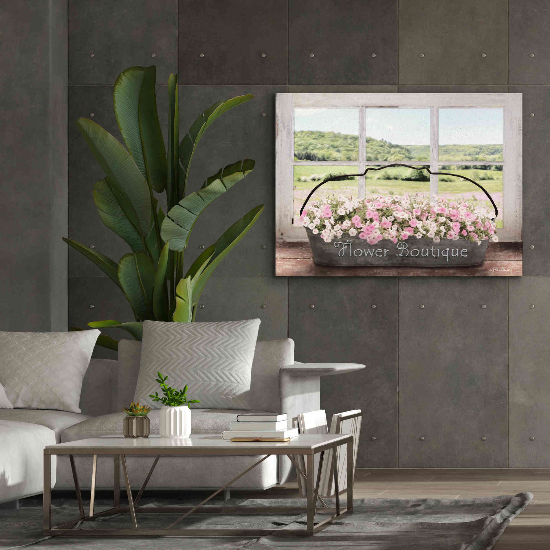 'Flower Boutique' by Lori Deiter, Canvas Wall Art,54 x 40