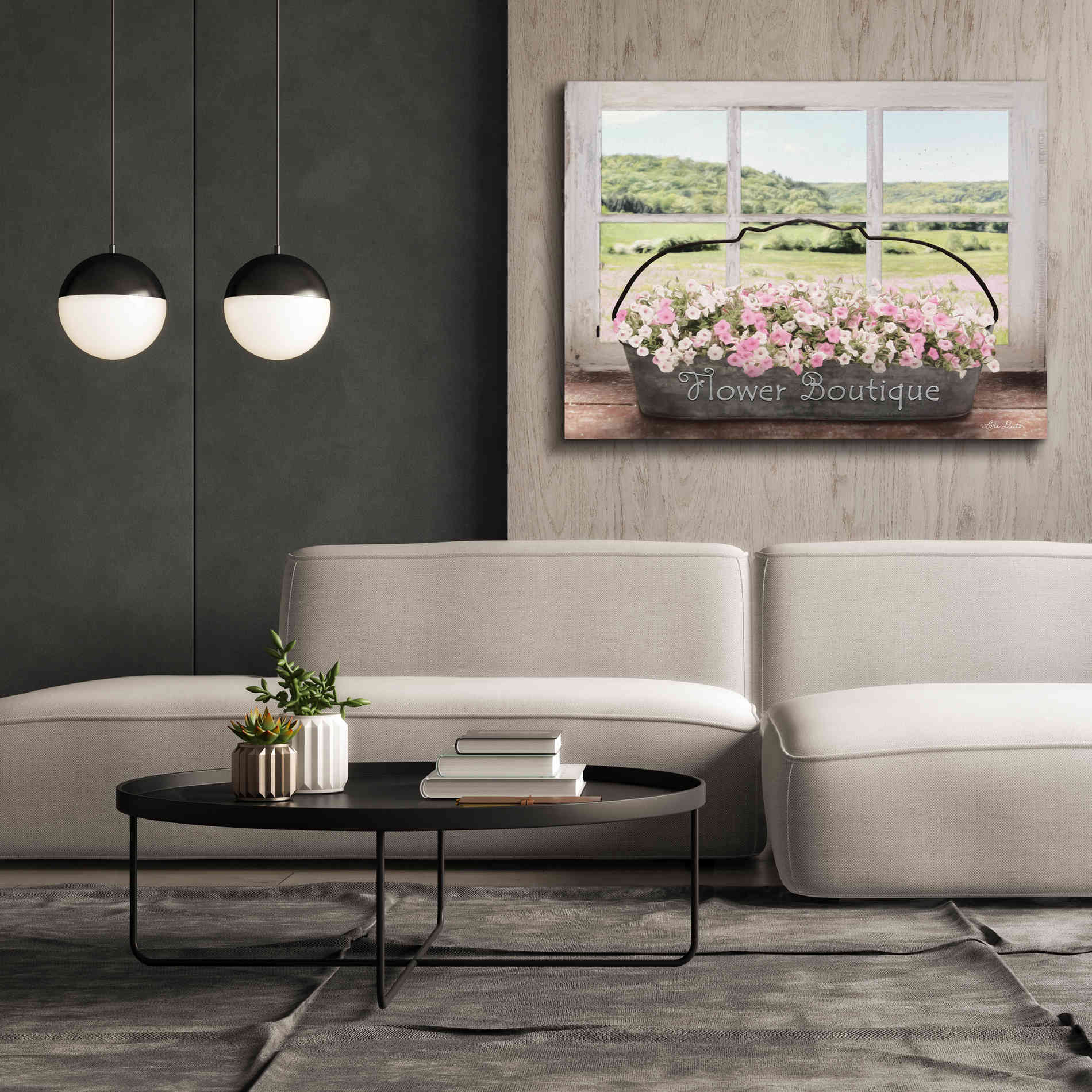 'Flower Boutique' by Lori Deiter, Canvas Wall Art,54 x 40