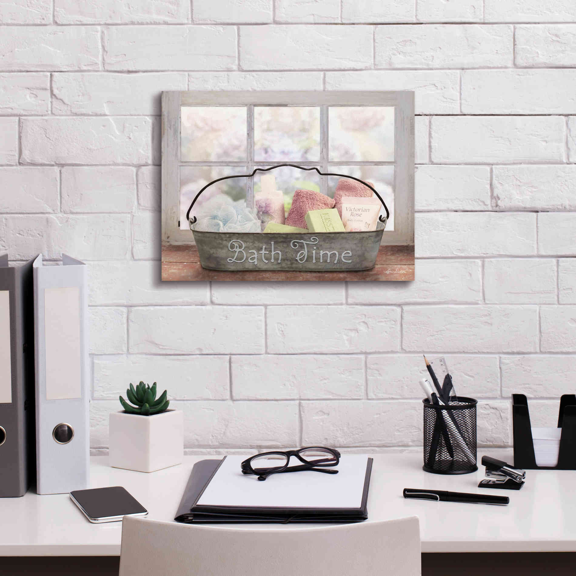 'Bath Time' by Lori Deiter, Canvas Wall Art,16 x 12