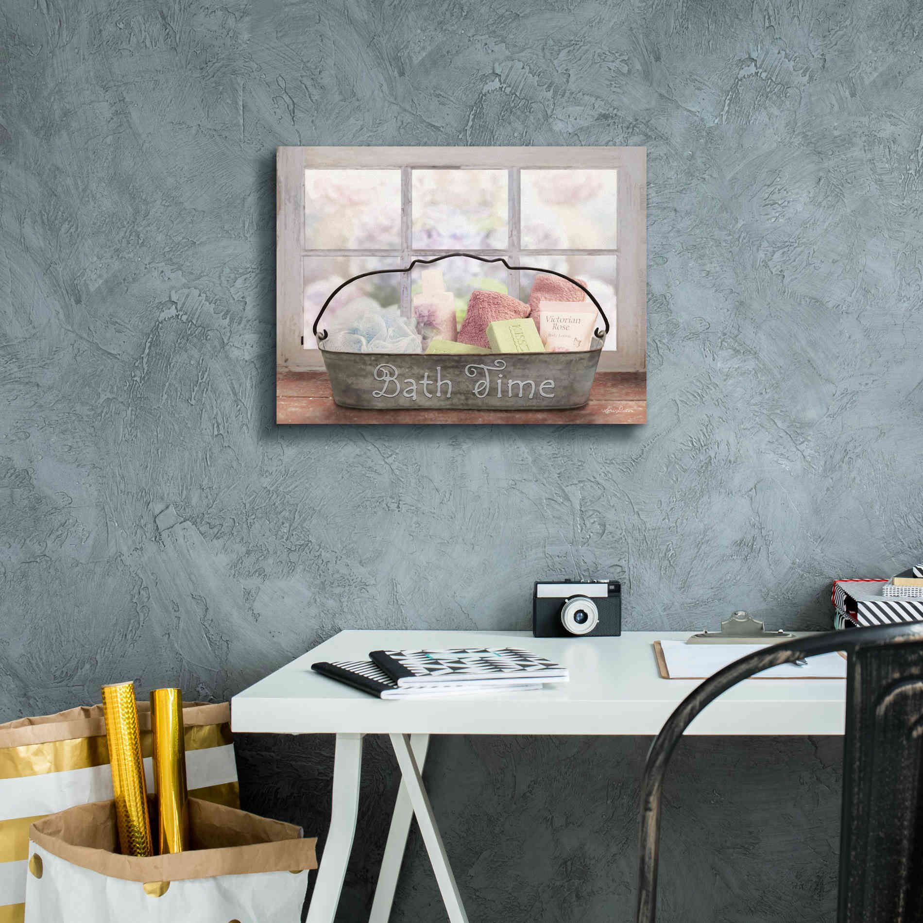 'Bath Time' by Lori Deiter, Canvas Wall Art,16 x 12