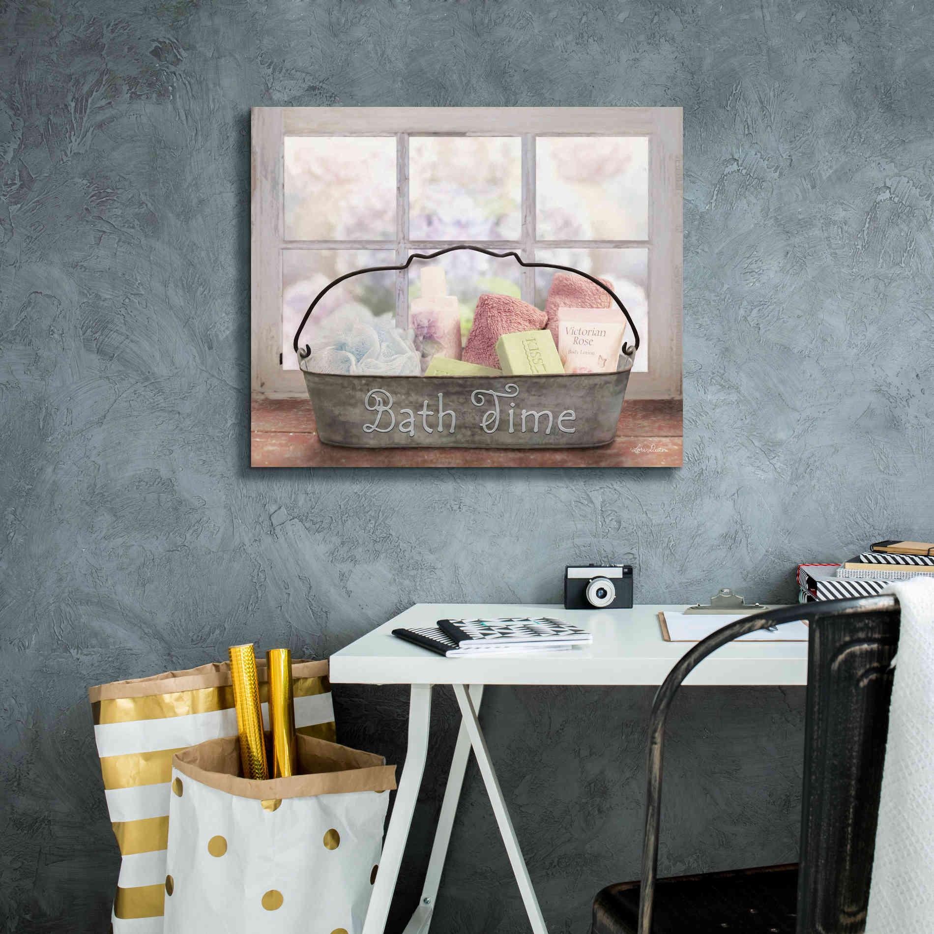 'Bath Time' by Lori Deiter, Canvas Wall Art,24 x 20