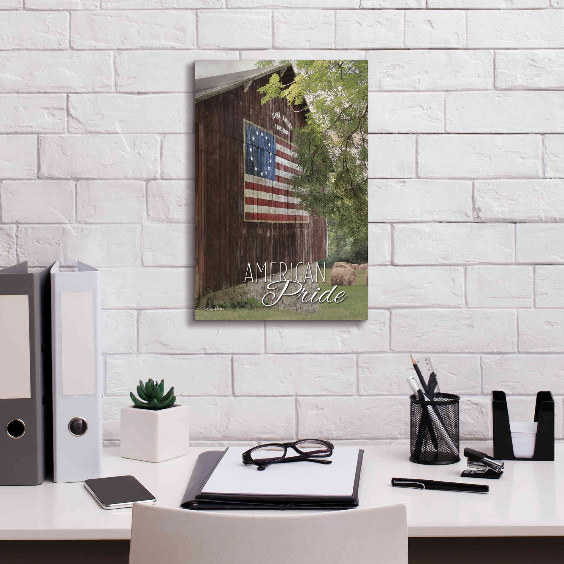 'American Pride' by Lori Deiter, Canvas Wall Art,12 x 18