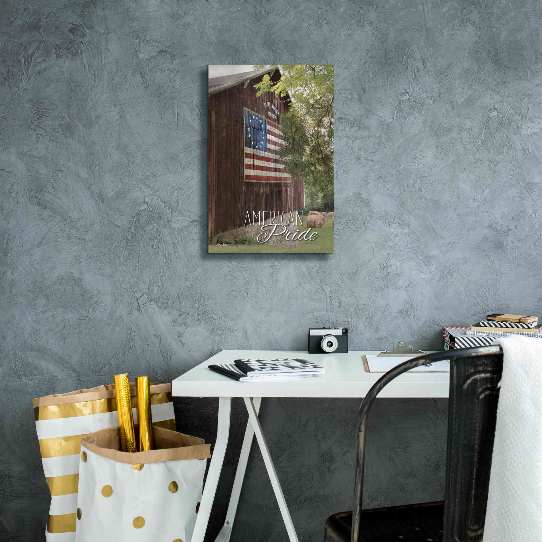 'American Pride' by Lori Deiter, Canvas Wall Art,12 x 18