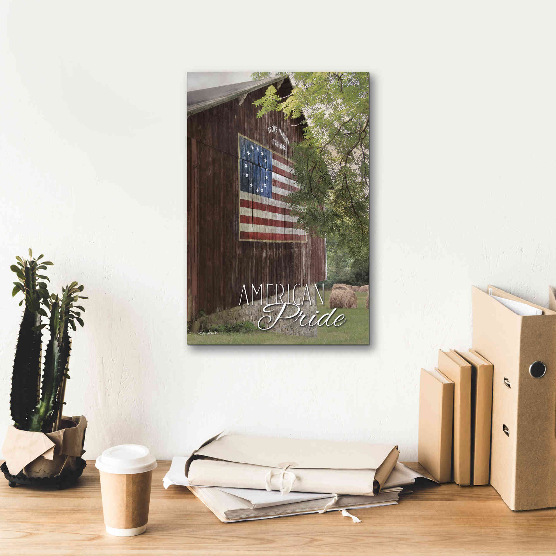 'American Pride' by Lori Deiter, Canvas Wall Art,12 x 18