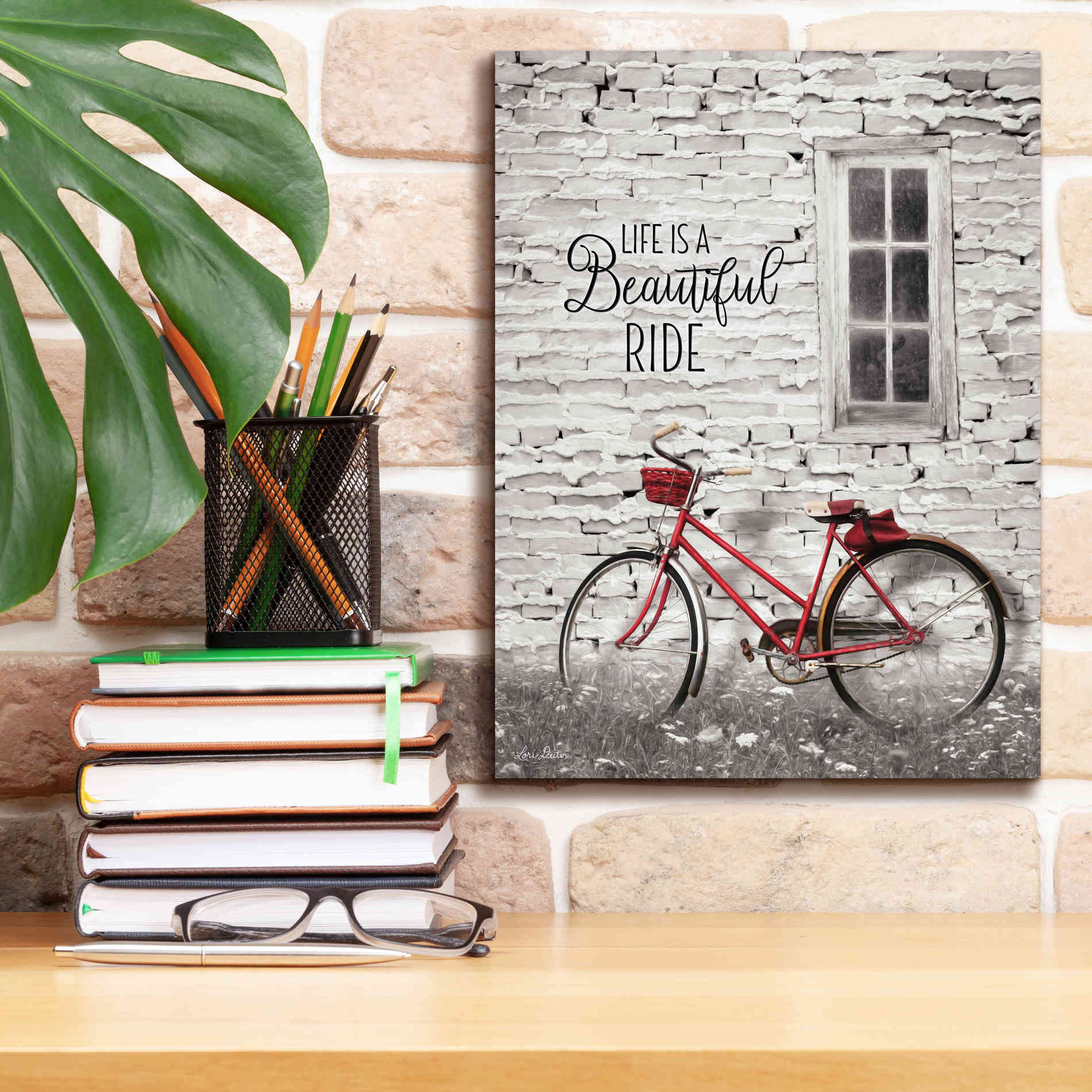 'Life is a Beautiful Ride' by Lori Deiter, Canvas Wall Art,12 x 16