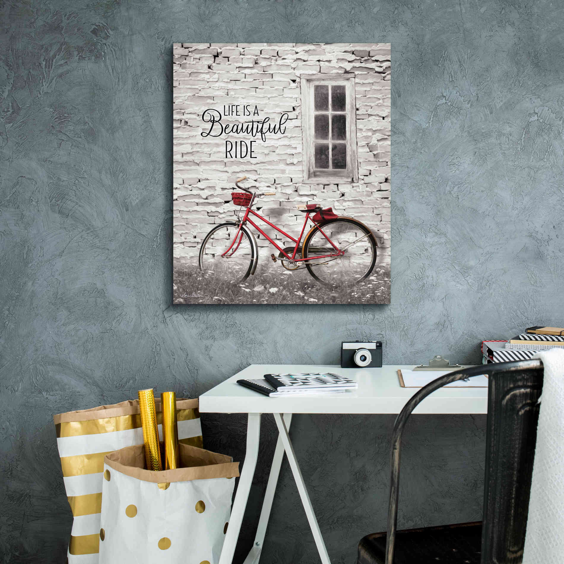 'Life is a Beautiful Ride' by Lori Deiter, Canvas Wall Art,20 x 24