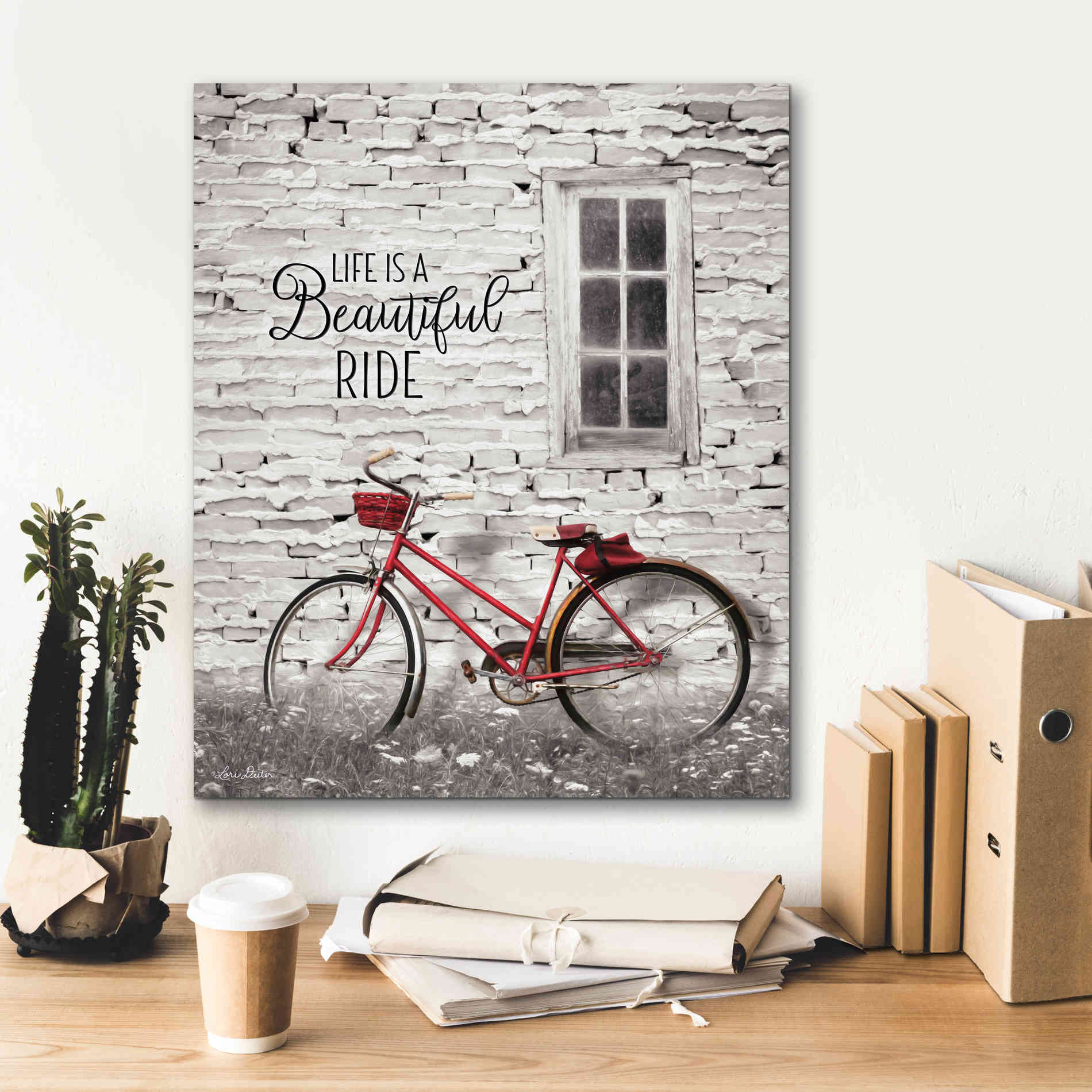 'Life is a Beautiful Ride' by Lori Deiter, Canvas Wall Art,20 x 24