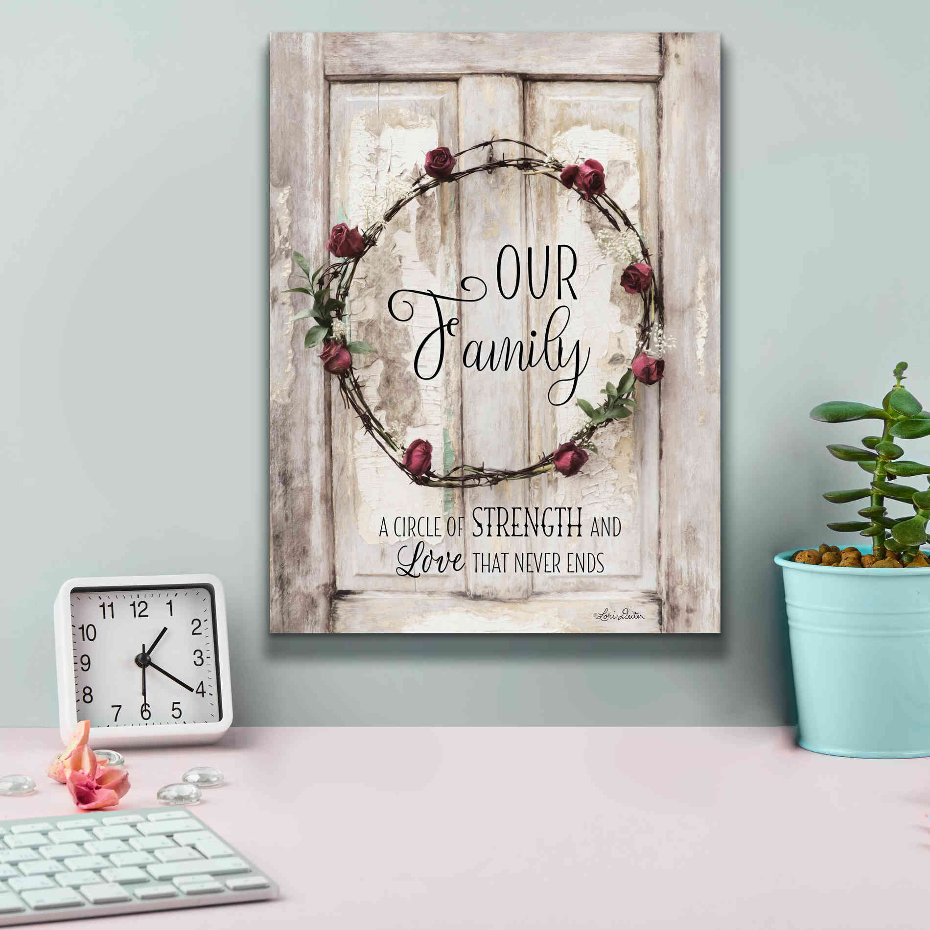 'Our Family - A Circle of Strength' by Lori Deiter, Canvas Wall Art,12 x 16