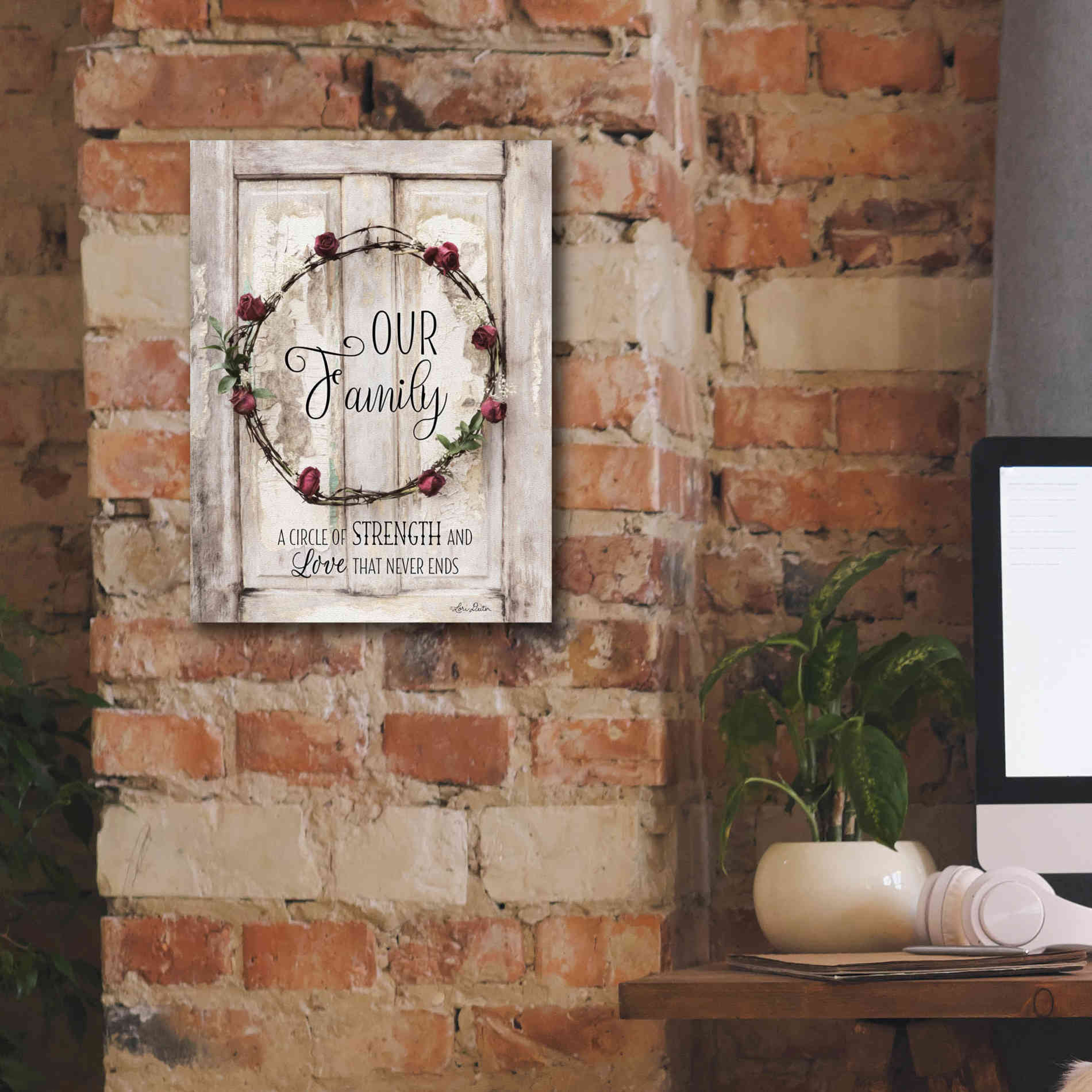 'Our Family - A Circle of Strength' by Lori Deiter, Canvas Wall Art,12 x 16