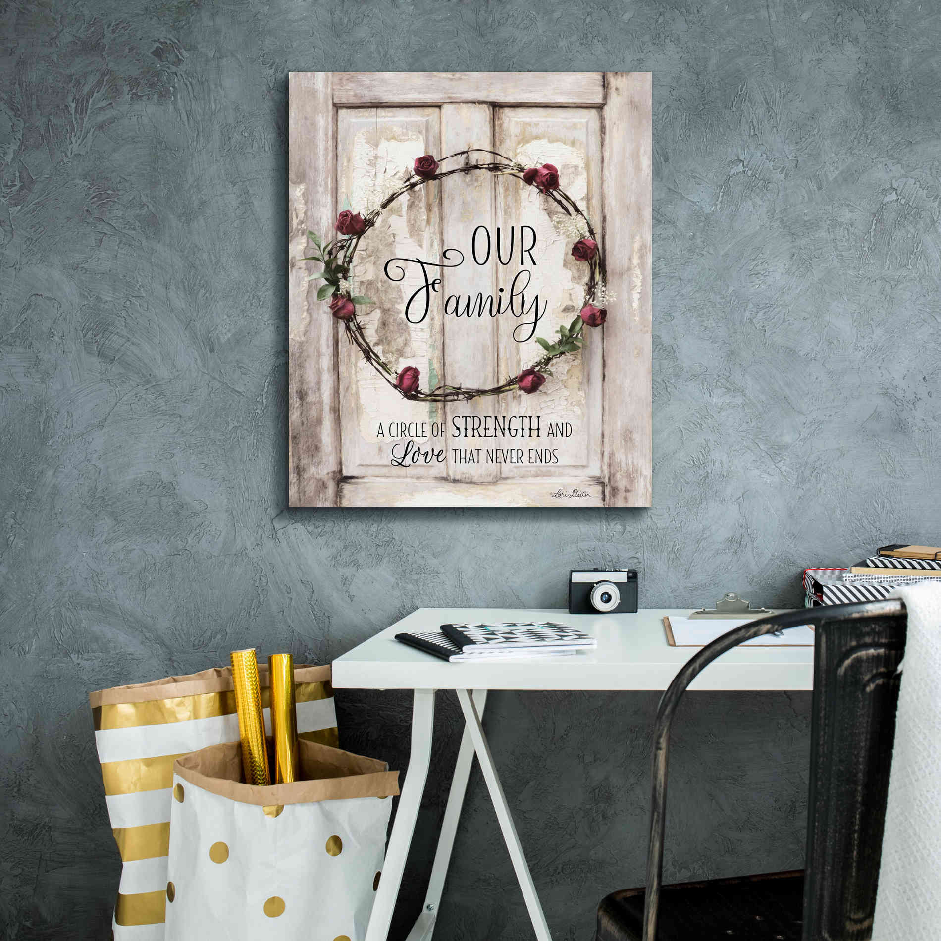 'Our Family - A Circle of Strength' by Lori Deiter, Canvas Wall Art,20 x 24