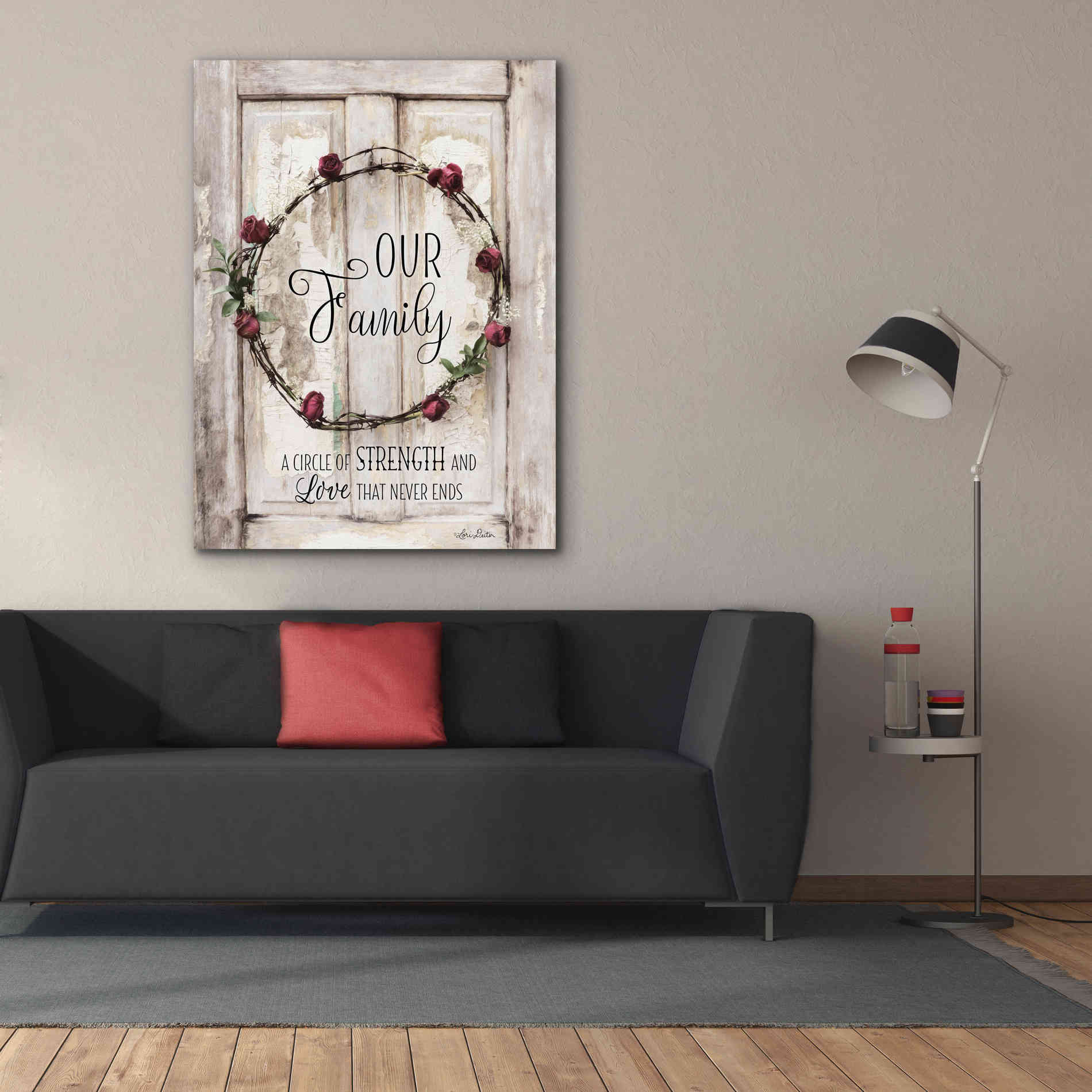 'Our Family - A Circle of Strength' by Lori Deiter, Canvas Wall Art,40 x 54