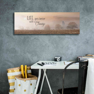 'Life Gets Better with Change' by Lori Deiter, Canvas Wall Art,36 x 12