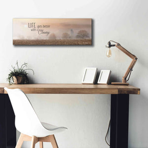 'Life Gets Better with Change' by Lori Deiter, Canvas Wall Art,36 x 12