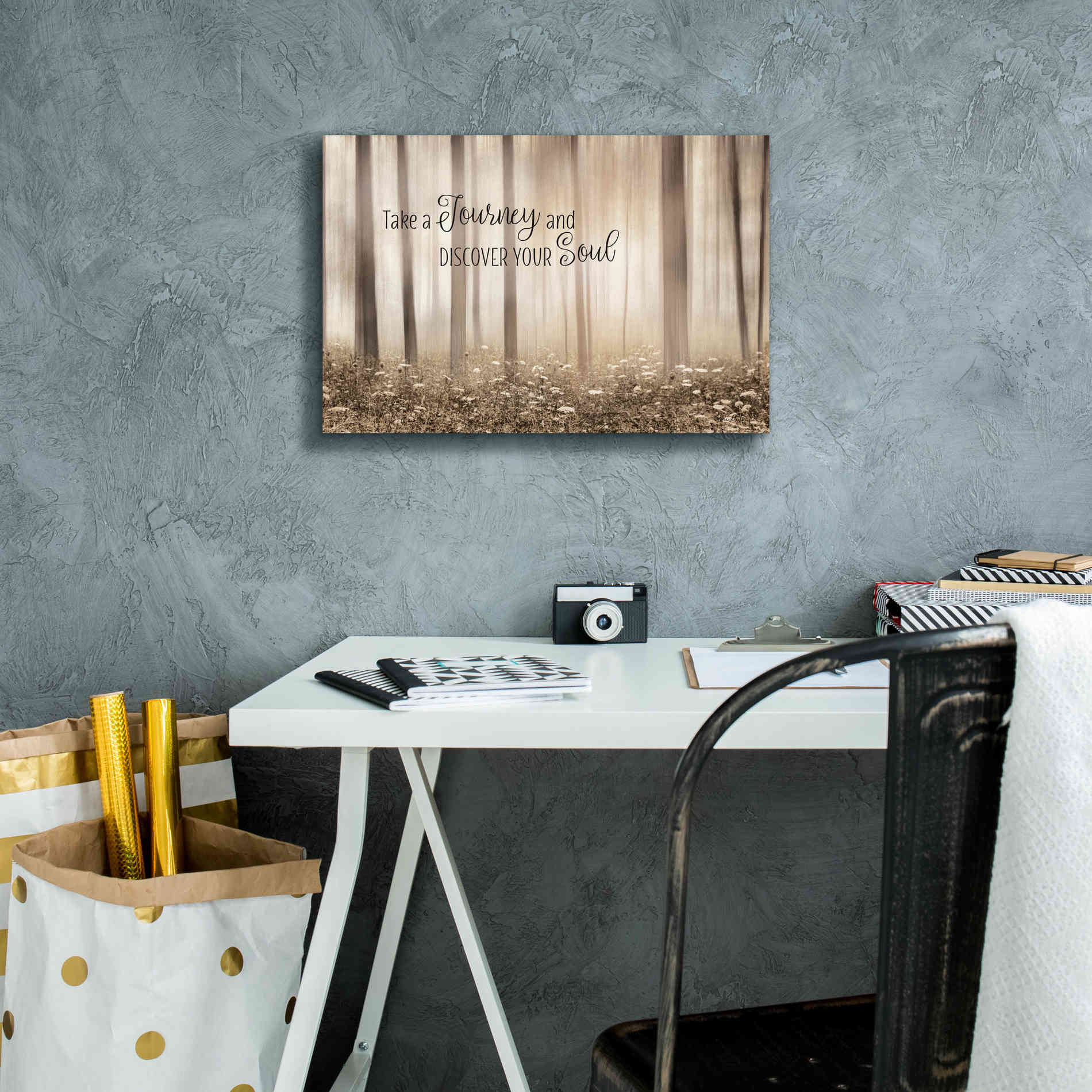 'Take a Journey and Discover Your Soul' by Lori Deiter, Canvas Wall Art,18 x 12