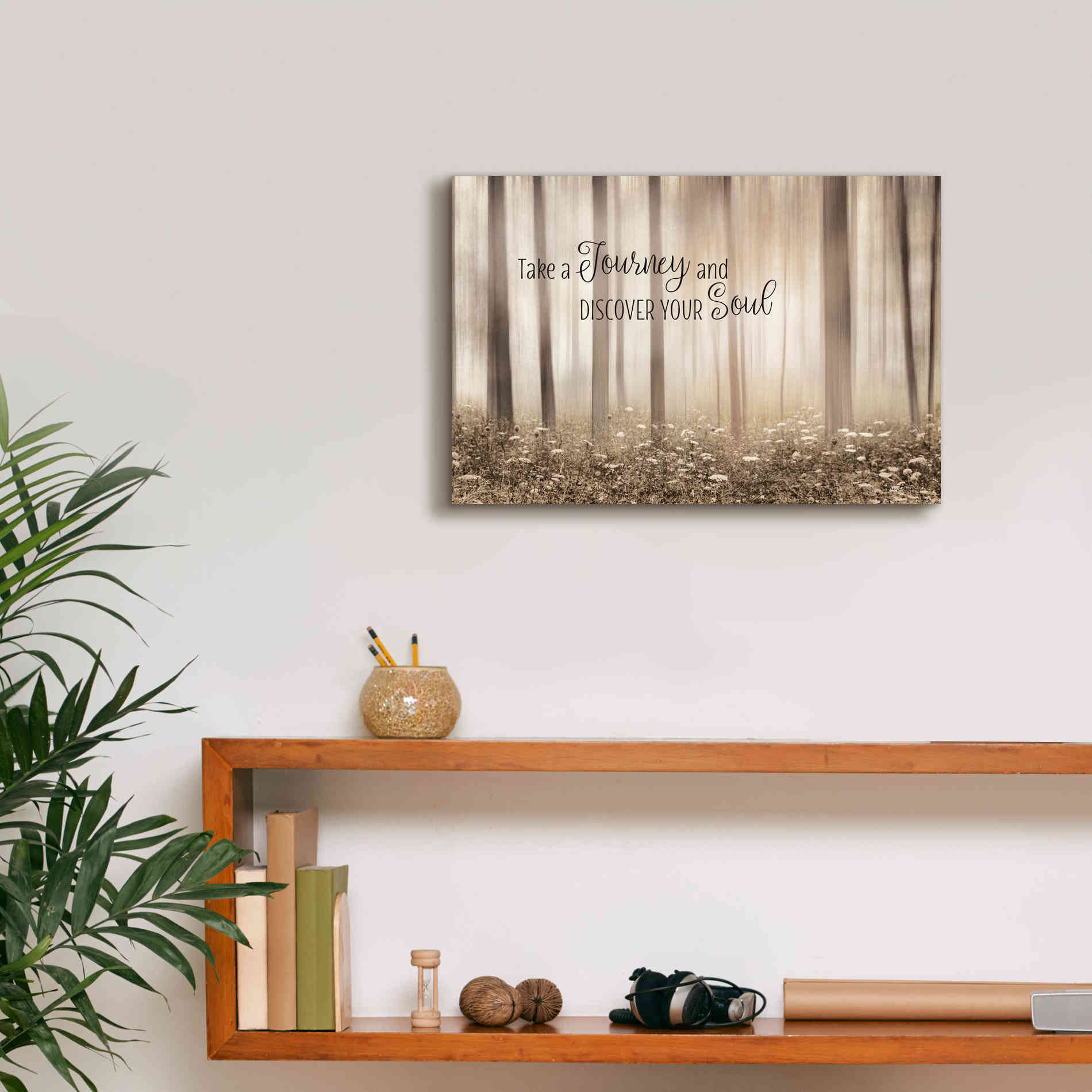 'Take a Journey and Discover Your Soul' by Lori Deiter, Canvas Wall Art,18 x 12