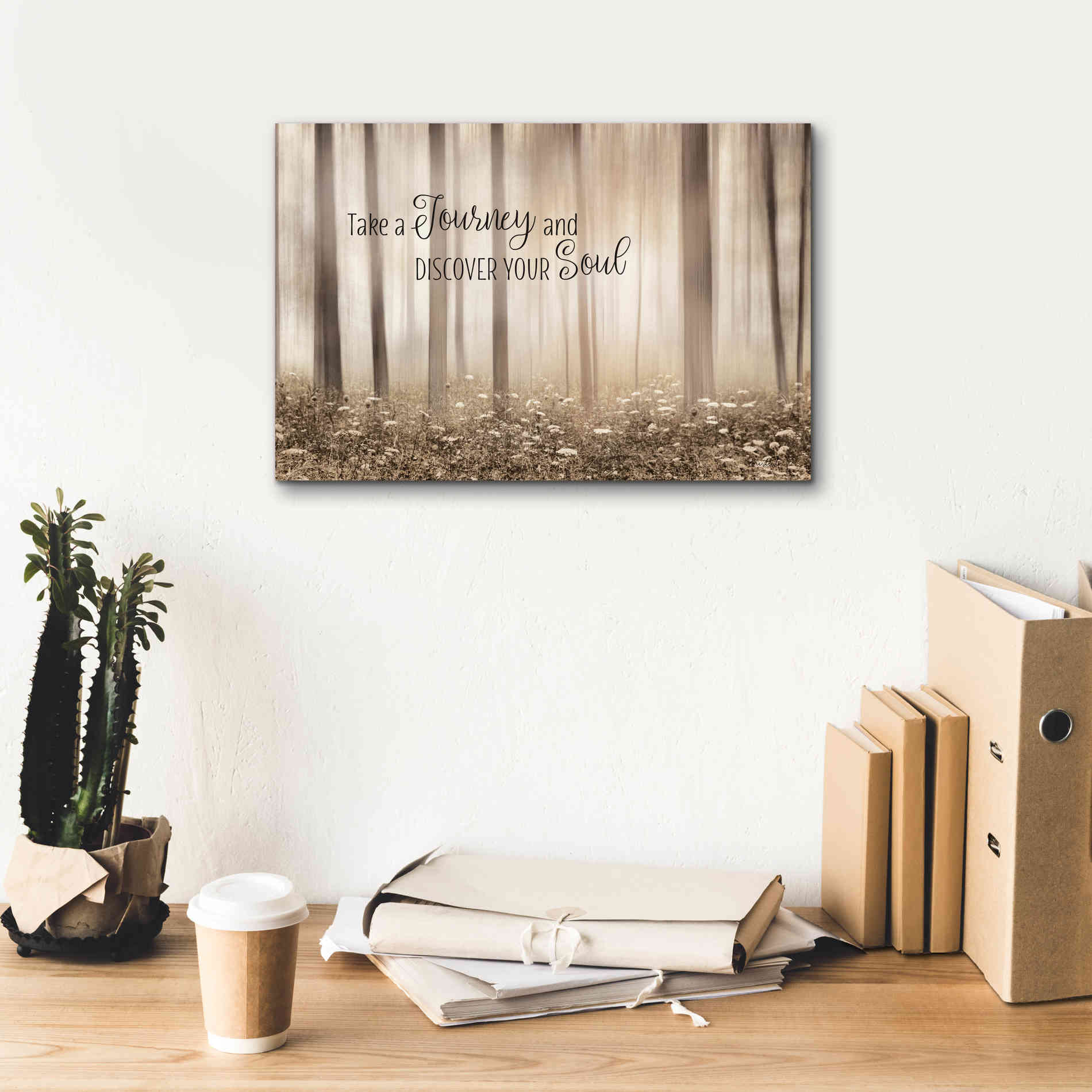 'Take a Journey and Discover Your Soul' by Lori Deiter, Canvas Wall Art,18 x 12