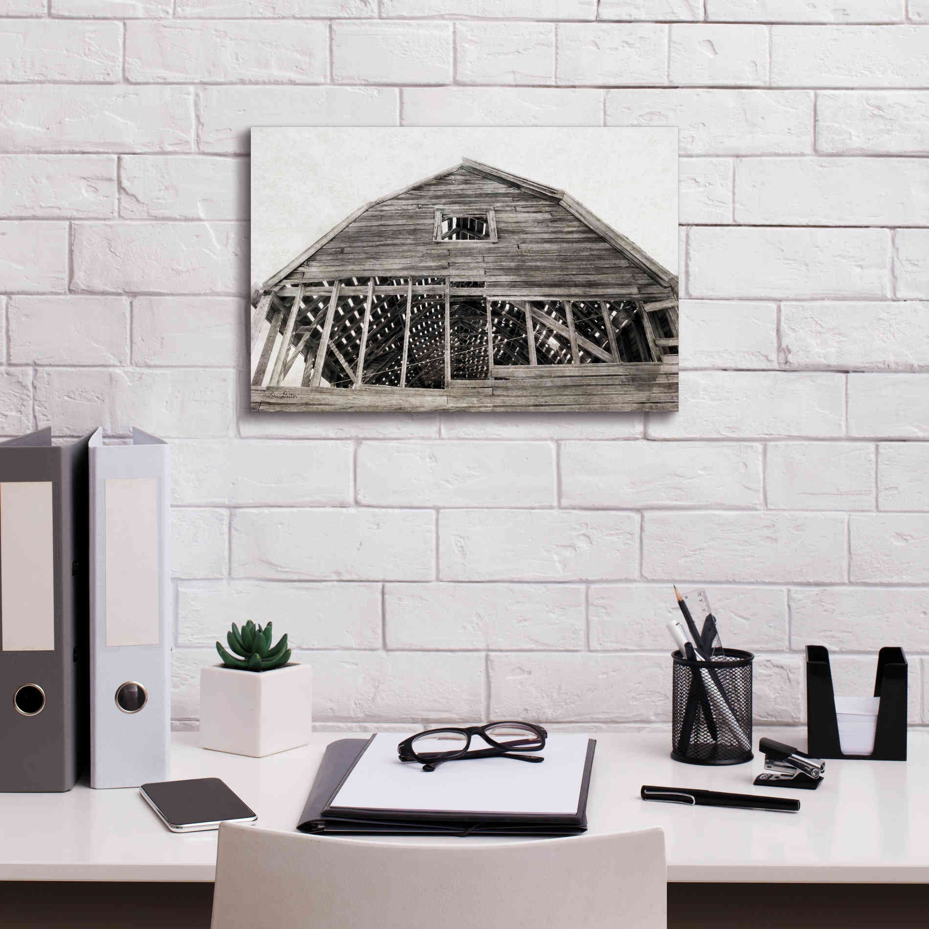 'Wyoming Barn' by Lori Deiter, Canvas Wall Art,18 x 12