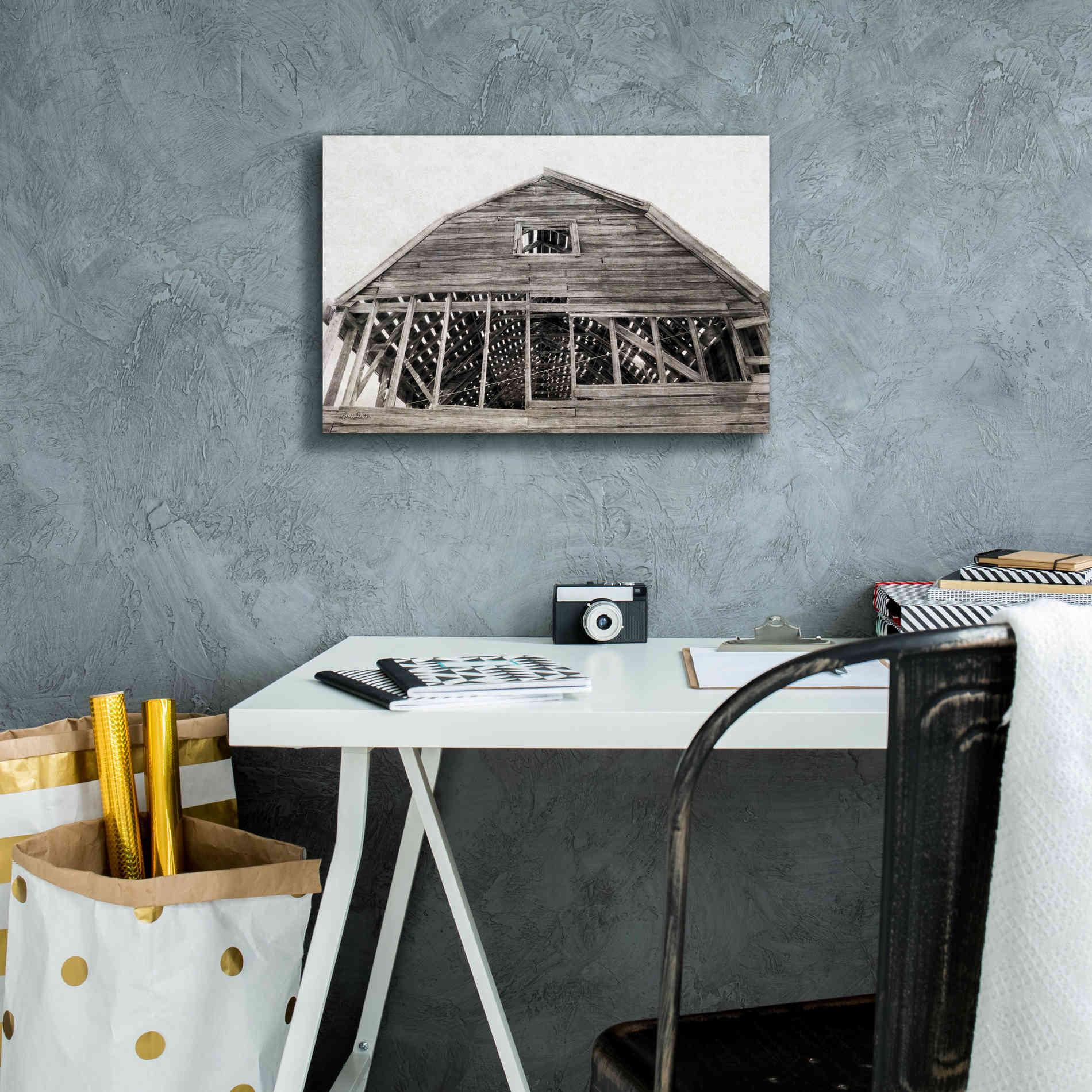 'Wyoming Barn' by Lori Deiter, Canvas Wall Art,18 x 12