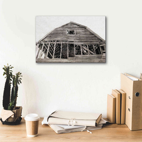 Image of 'Wyoming Barn' by Lori Deiter, Canvas Wall Art,18 x 12