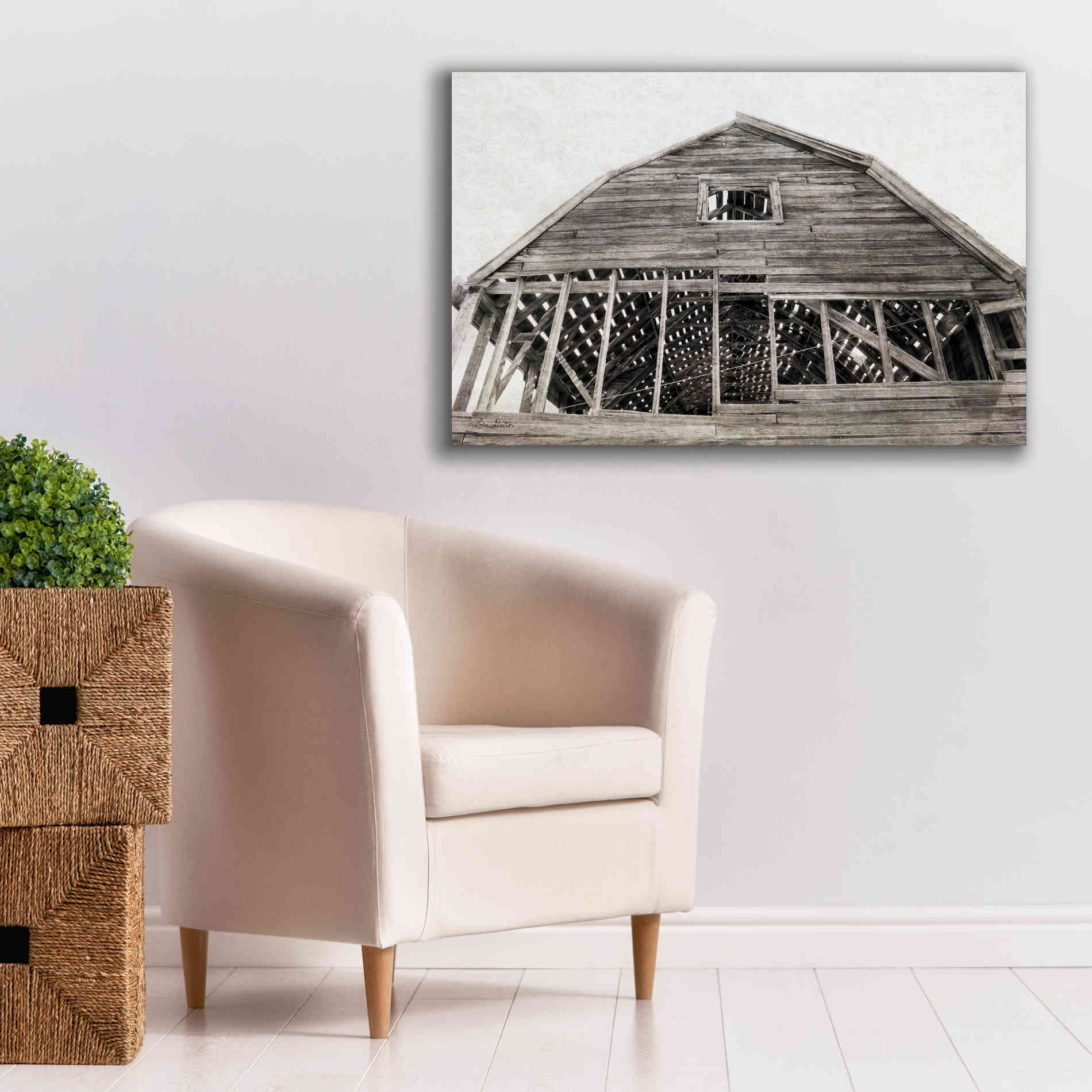'Wyoming Barn' by Lori Deiter, Canvas Wall Art,40 x 26