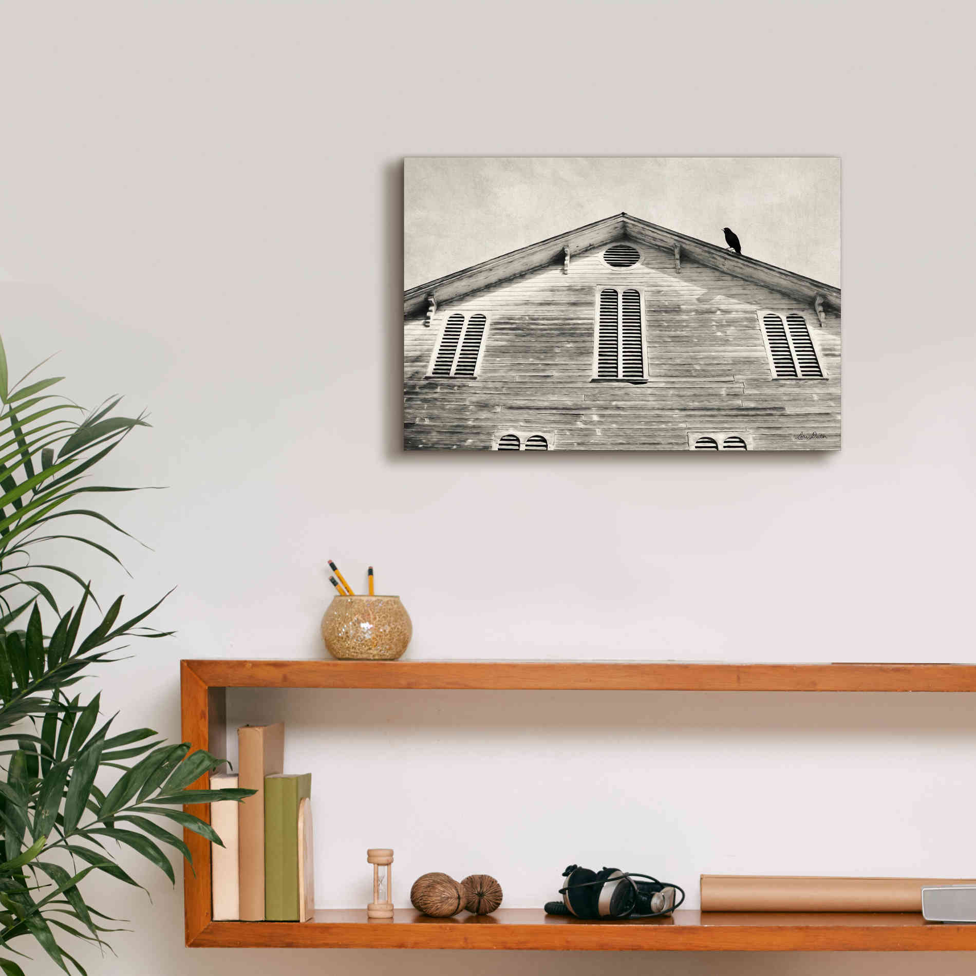 'Fort Halifax Crow' by Lori Deiter, Canvas Wall Art,18 x 12